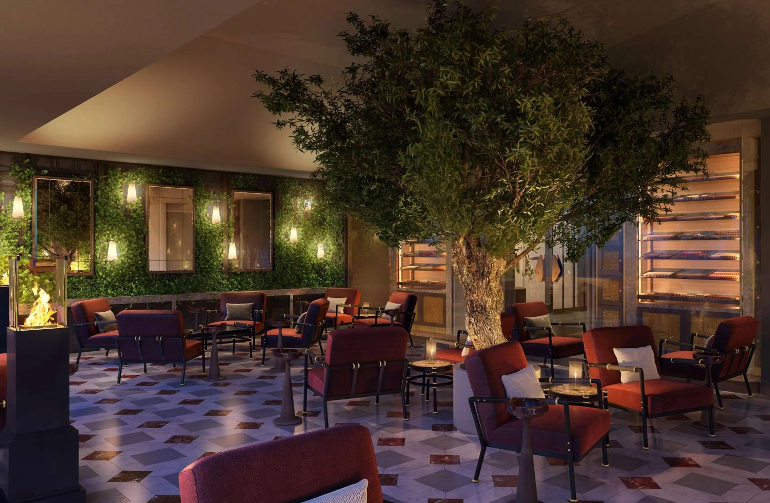 Lounge or bar in Waldorf Astoria Doha Lusail