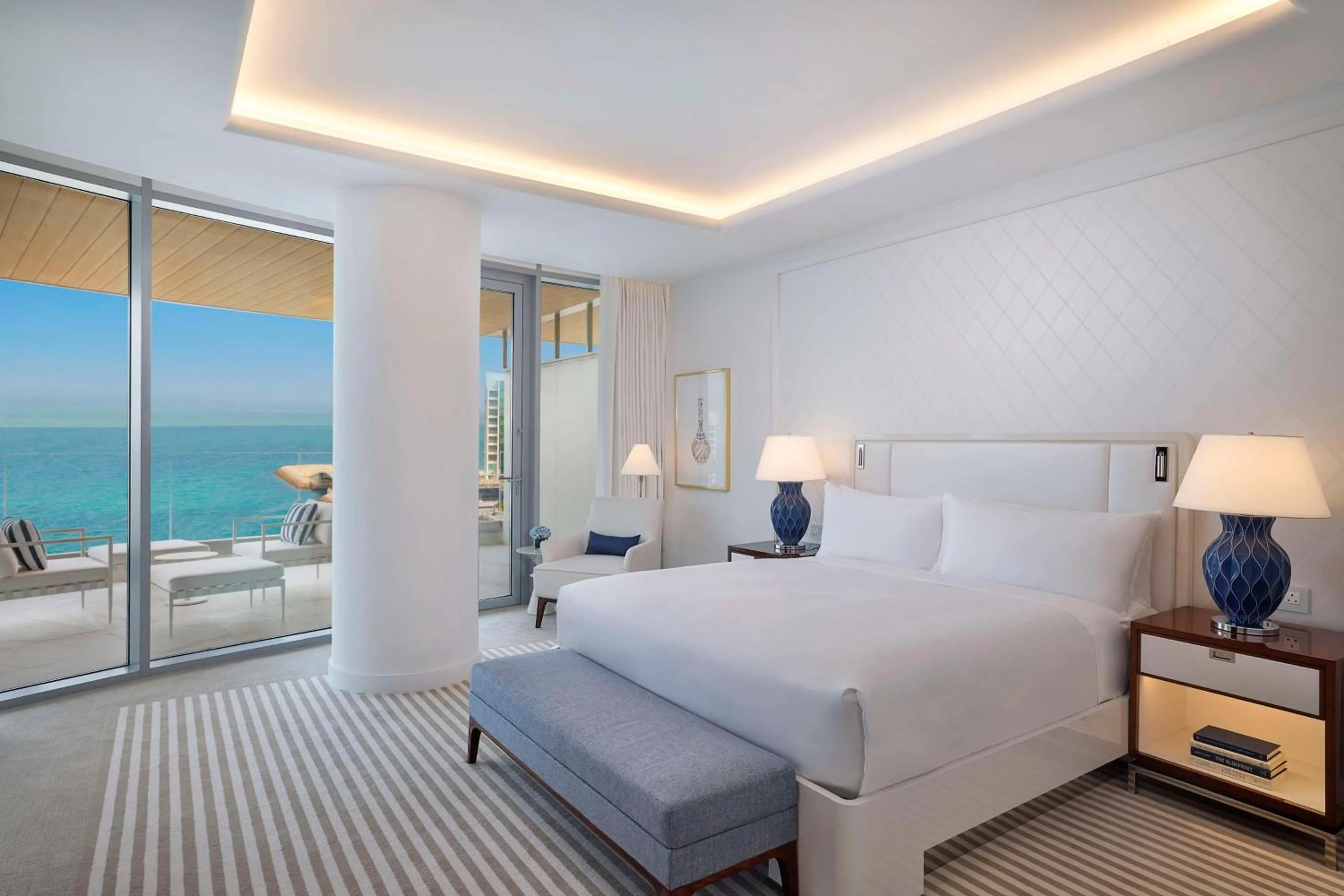 View (from property/room), Bed in Waldorf Astoria Doha Lusail
