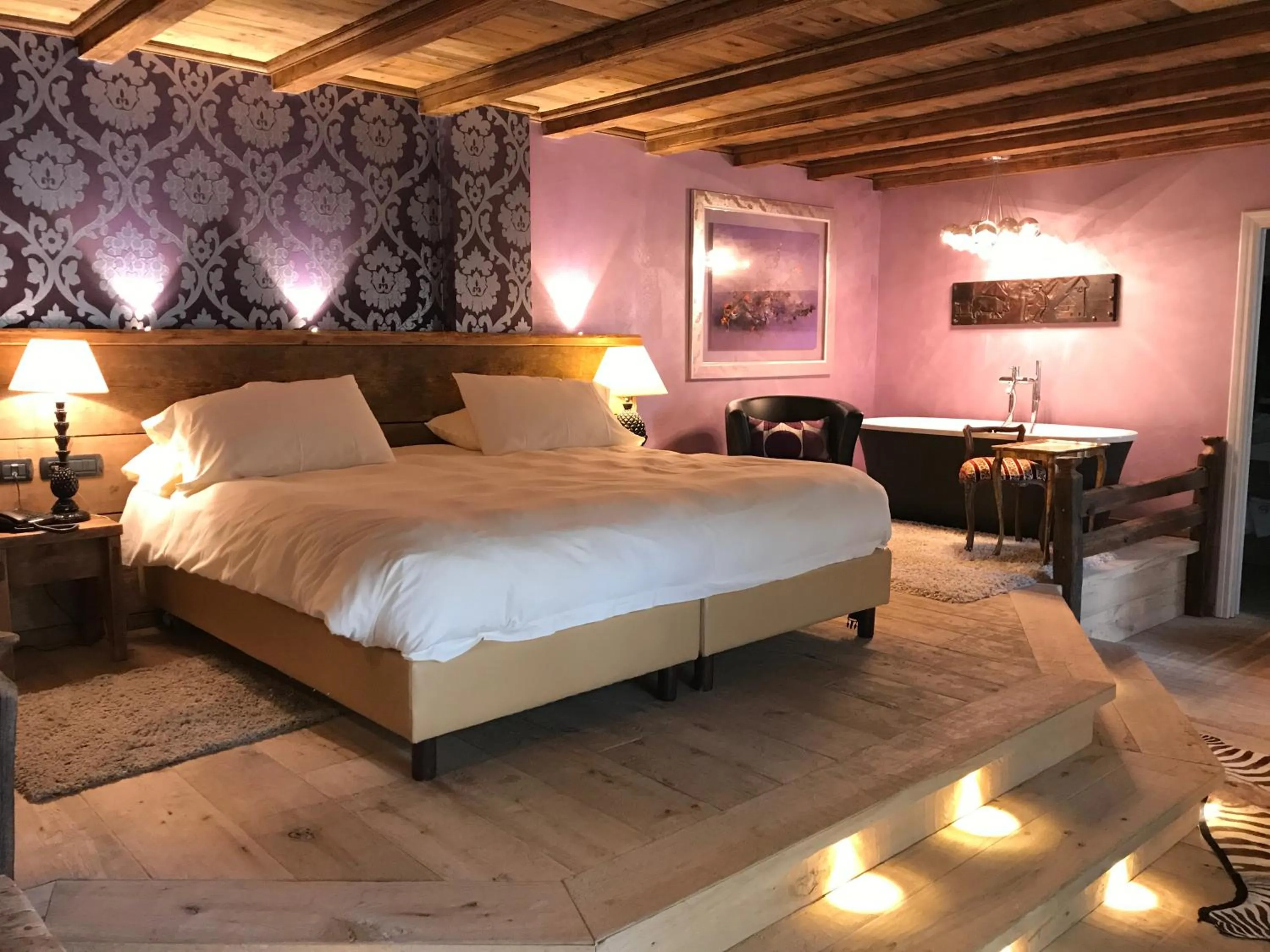 Bed in Relais du Chateau Blanc