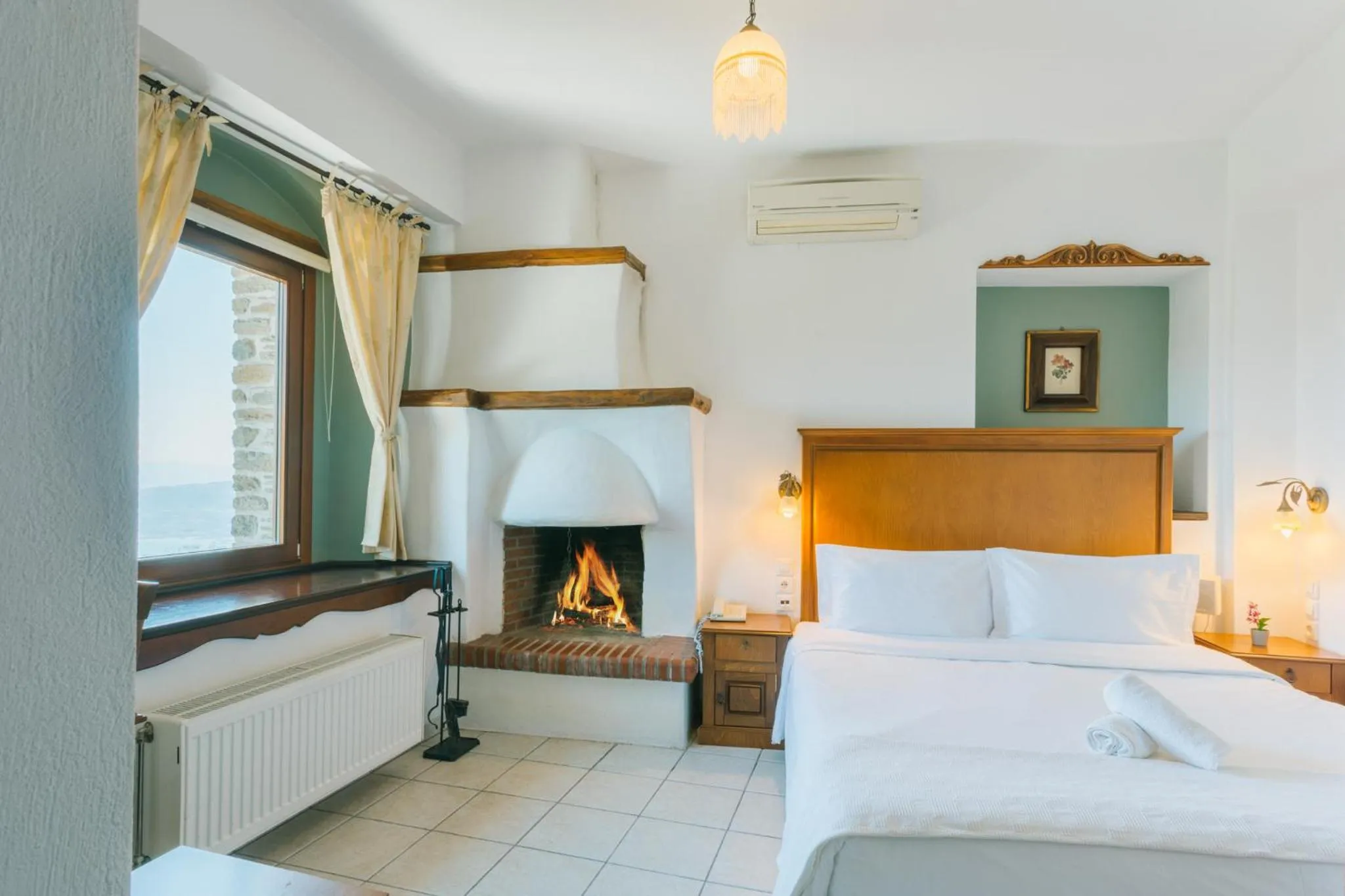 Bedroom, Bed in Archontiko Anemos