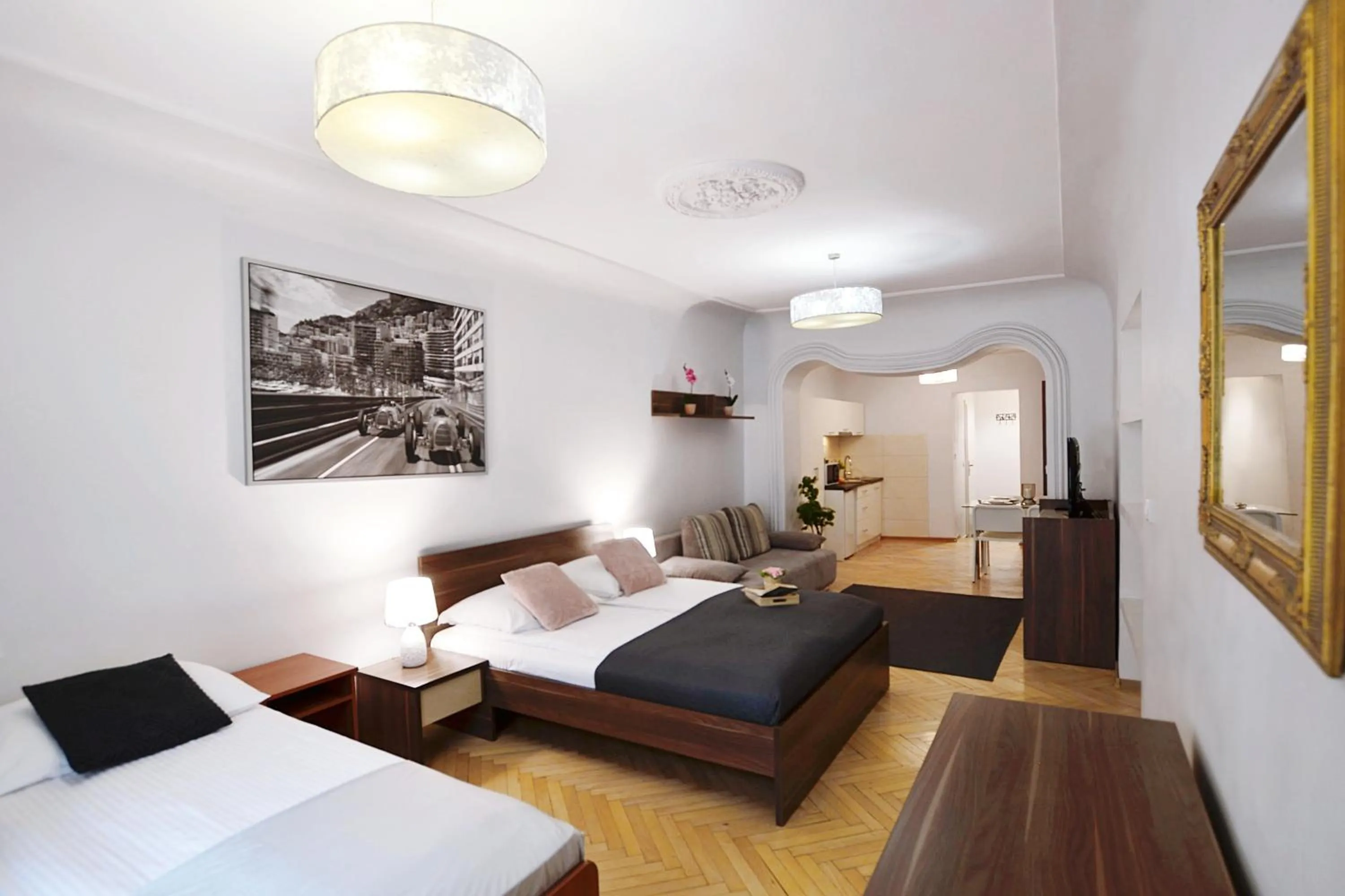 Bed in P&J Apartments Floriańska