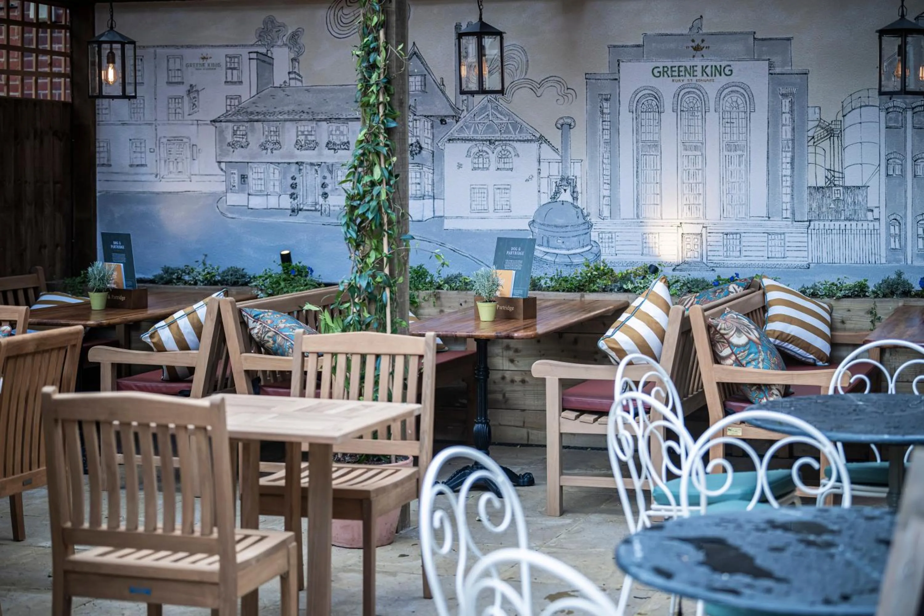 Garden in Dog and Partridge by Greene King Inns