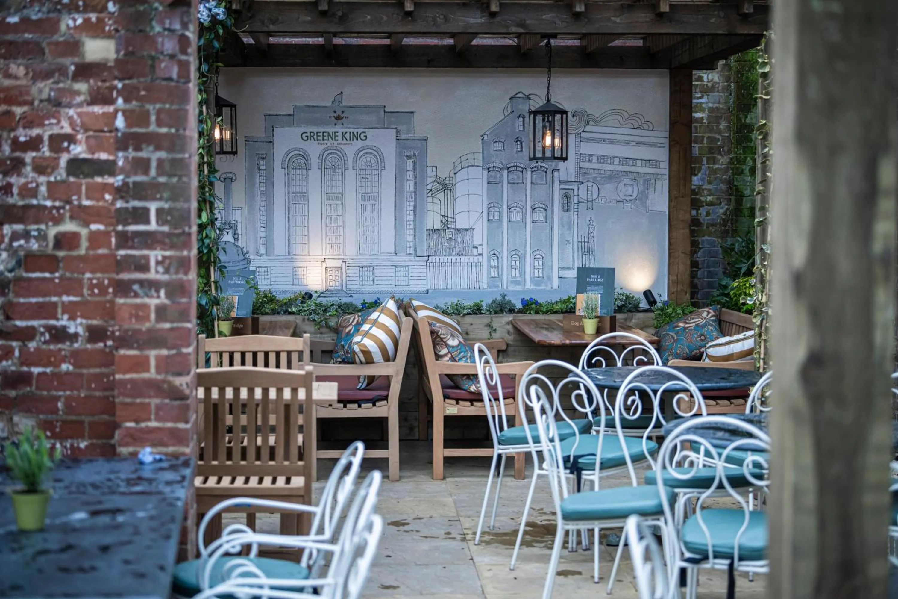 Balcony/Terrace in Dog and Partridge by Greene King Inns