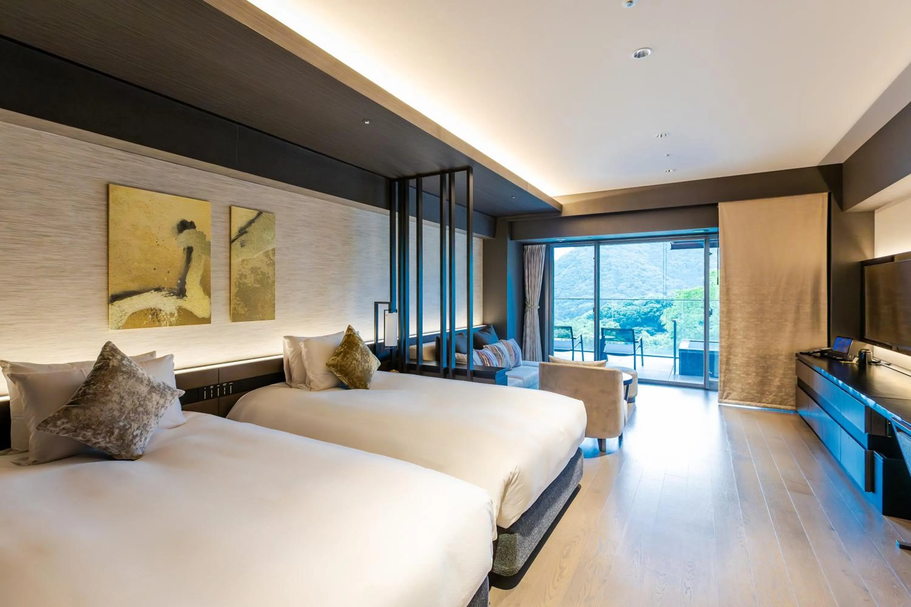 Photo of the whole room, Bed in Hakone Gora KARAKU