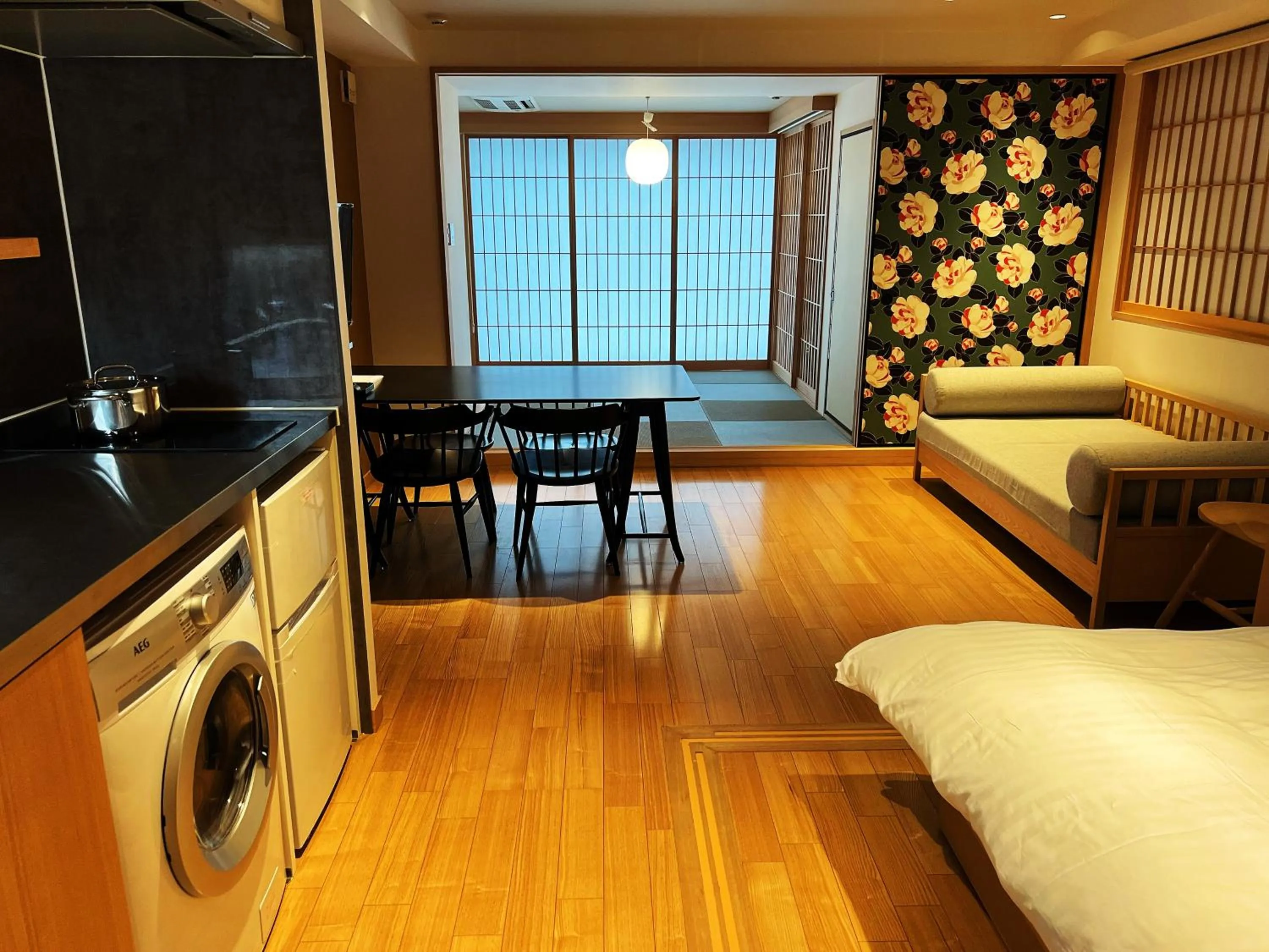 Living room in Nplus Tokyo Akihabara Premium