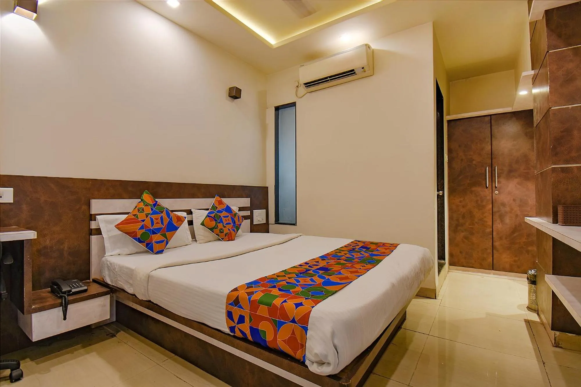 Photo of the whole room, Bed in FabHotel Royce Studio Apartments - Nr Pune International Airport
