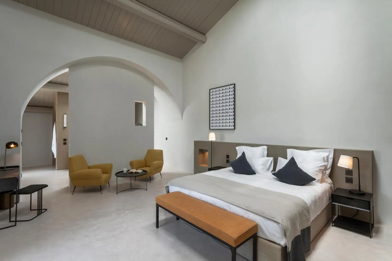 Bed in Palazzo Tafuri Boutique Hotel