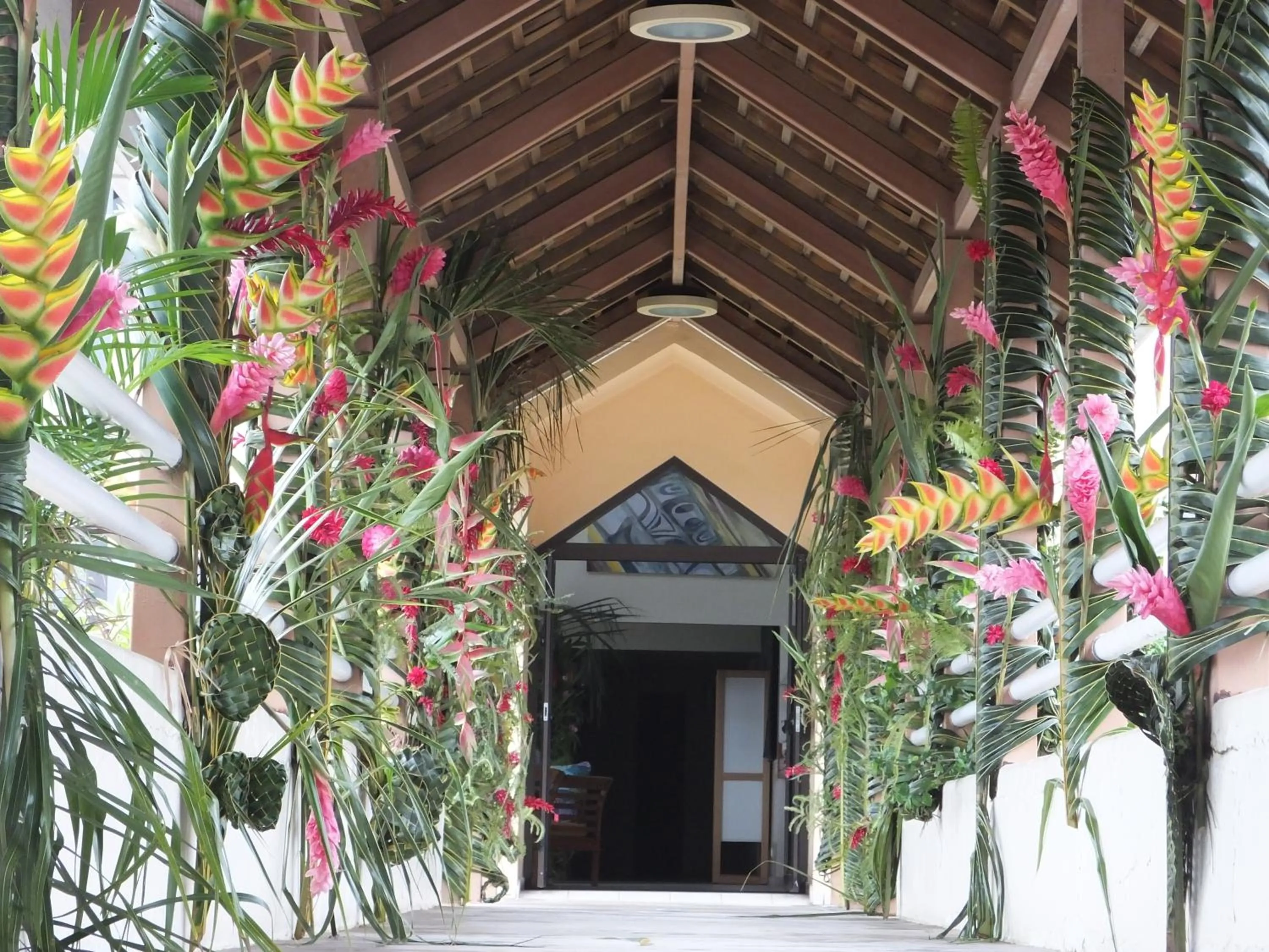 Decorative detail in Tiki Hôtel - Hôtel d'application du Lycée de Tahiti