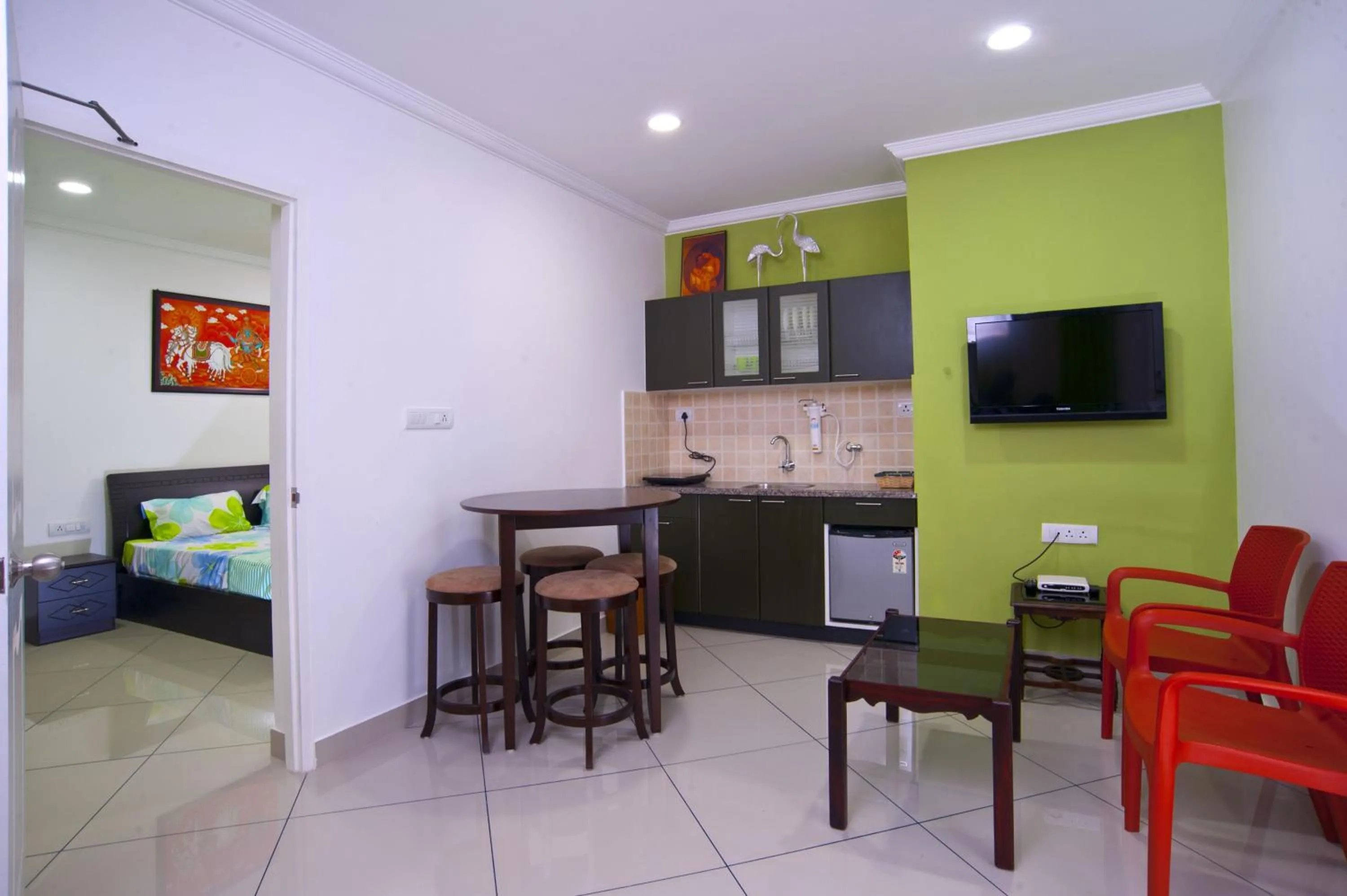 Bed in Vasudevam Premium Suites