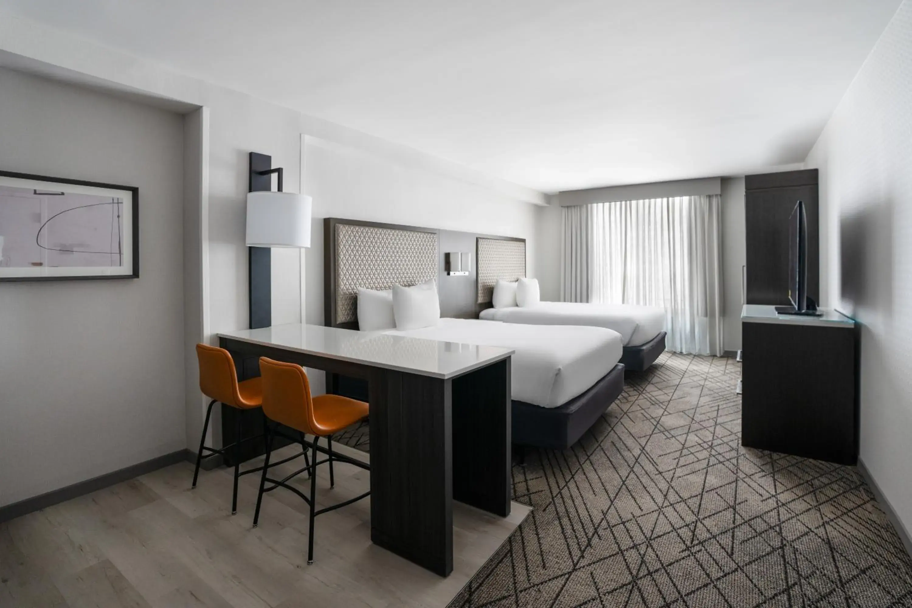 Den Queen Room with Two Queen Beds and Accessible Bath Tub - Sofa Bed/Mobility Accessible in Hyatt House Washington DC Downtown Convention Center Den Queen Room with Two Queen Beds and Accessible Bath Tub - Sofa Bed/Mobility Accessible in Hyatt House Washington DC Downtown Convention Center