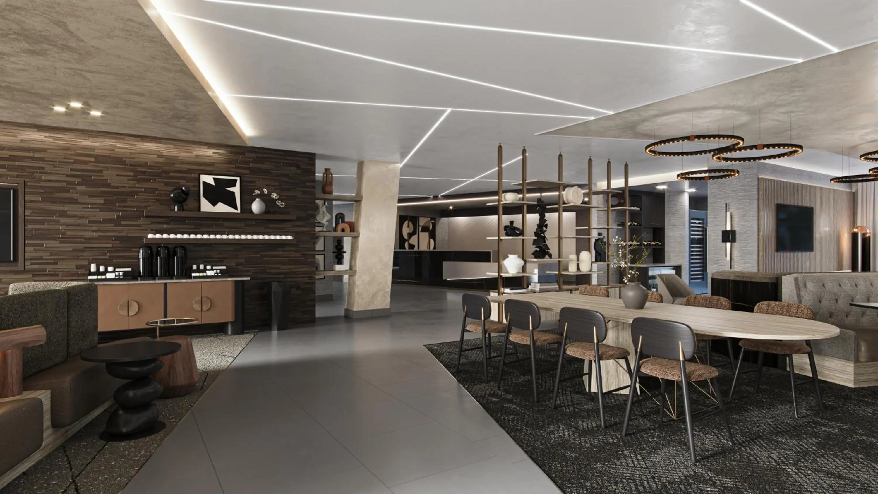 Dining area in Hyatt House Washington DC Downtown Convention Center