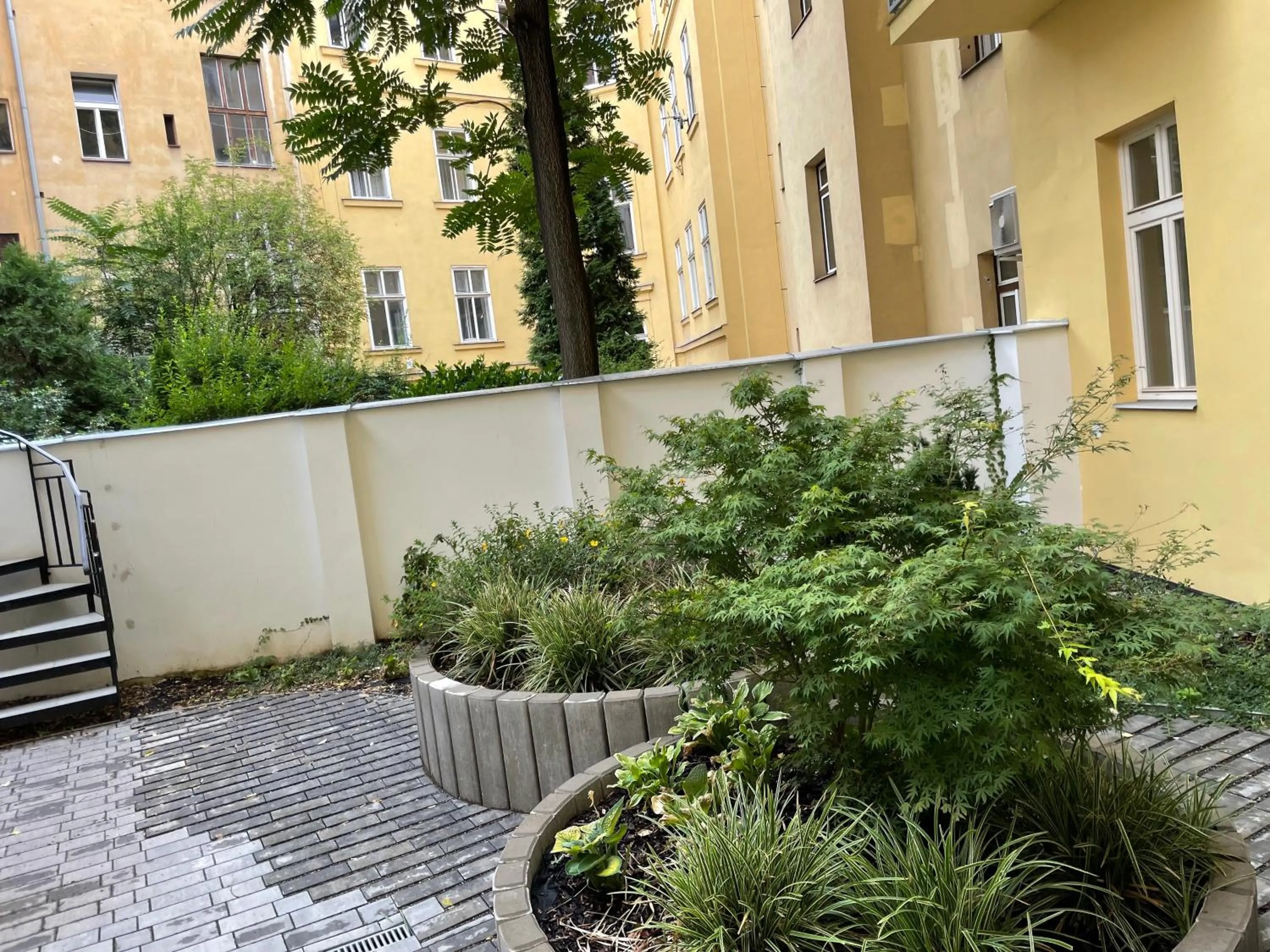 Garden in Prague National Museum Apartment