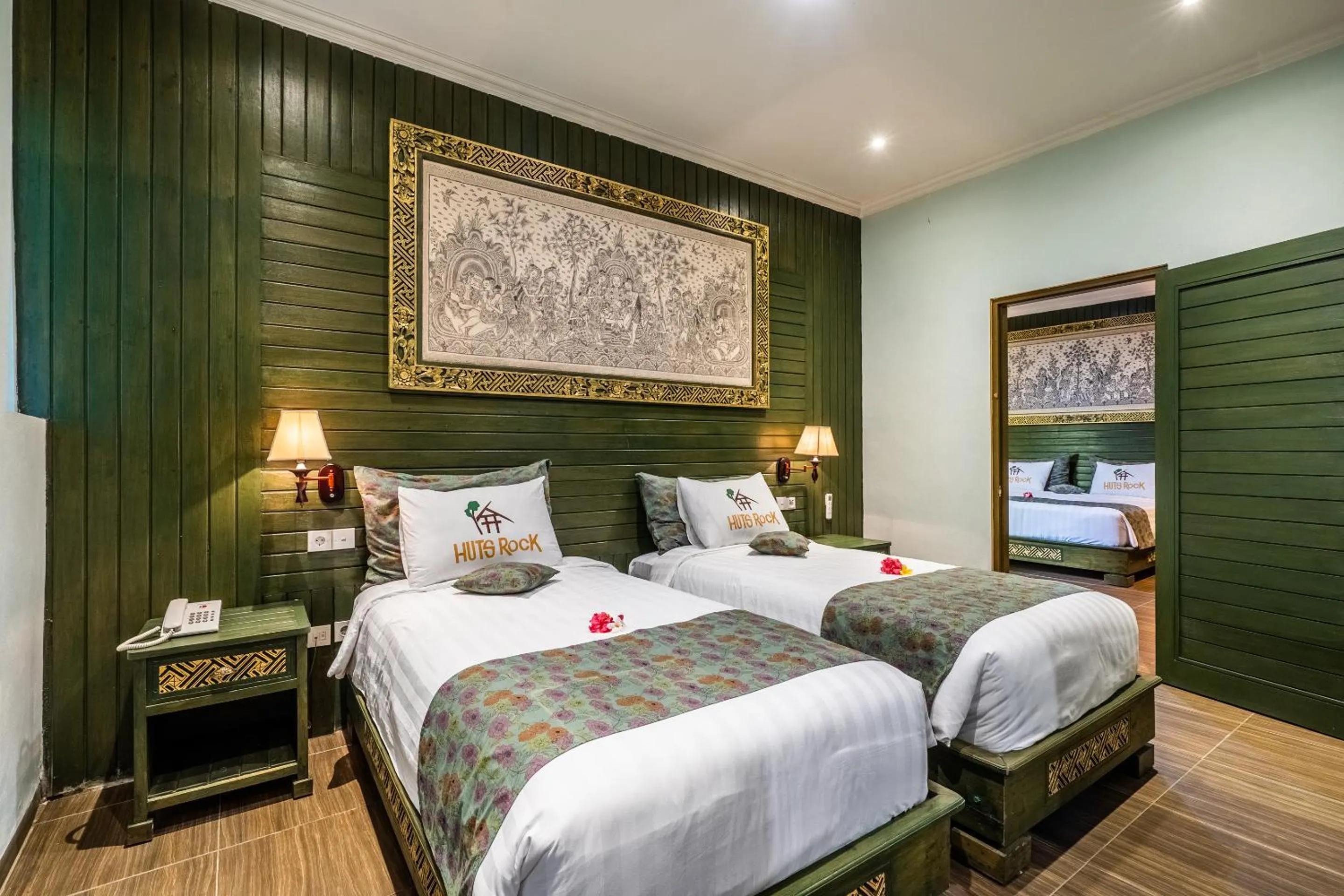 Bed in Huts Rock Ubud