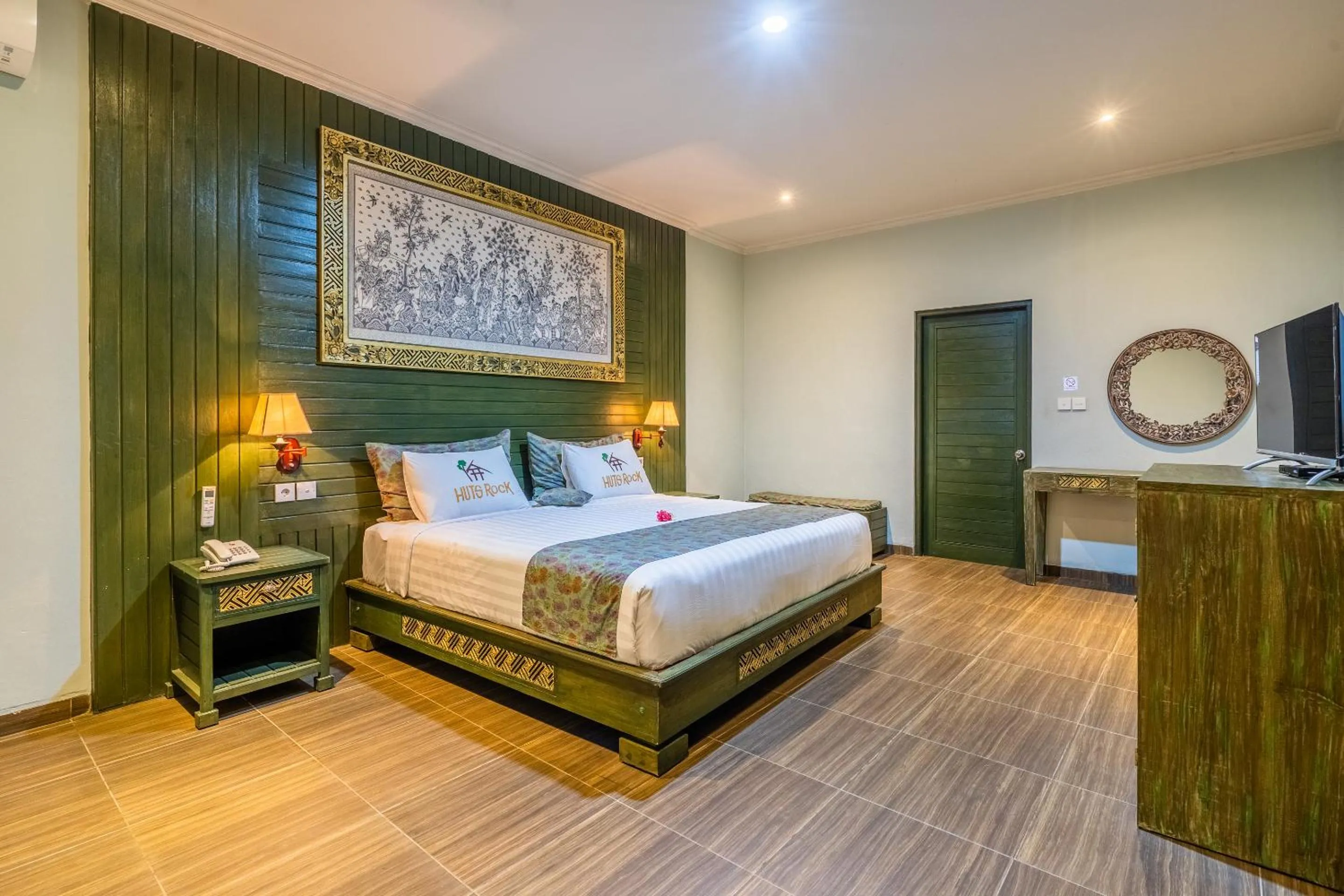 Bed in Huts Rock Ubud