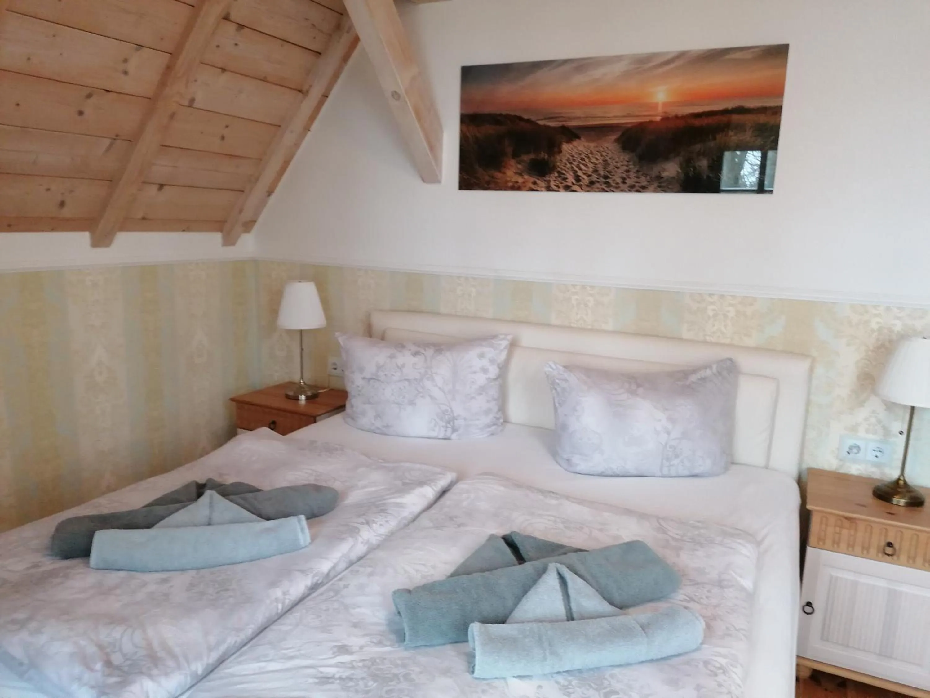 Bed in Strandhotel Lindequist