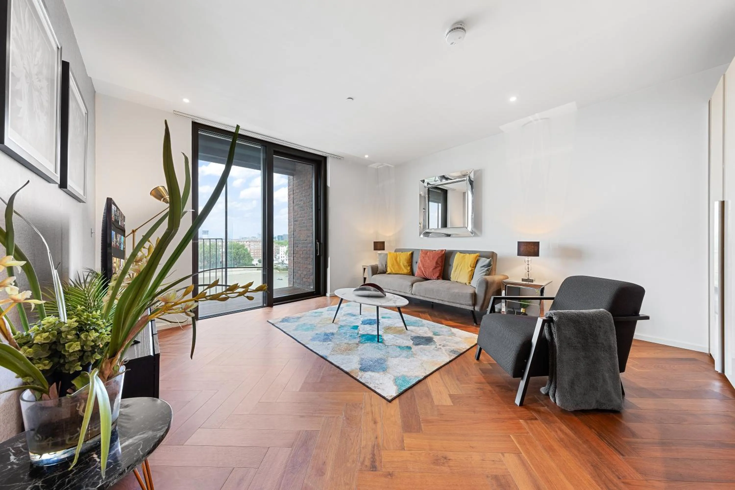 Living room in River Panorama Central London 2 bedroom New Development