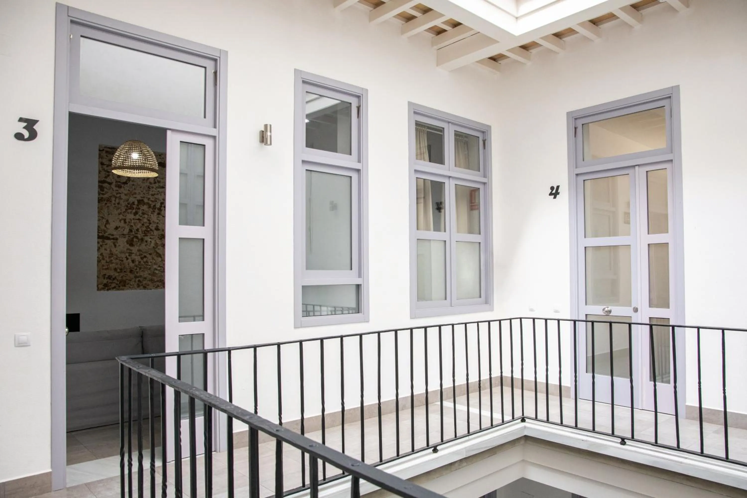 Inner courtyard view in Apartamentos Casa Macías