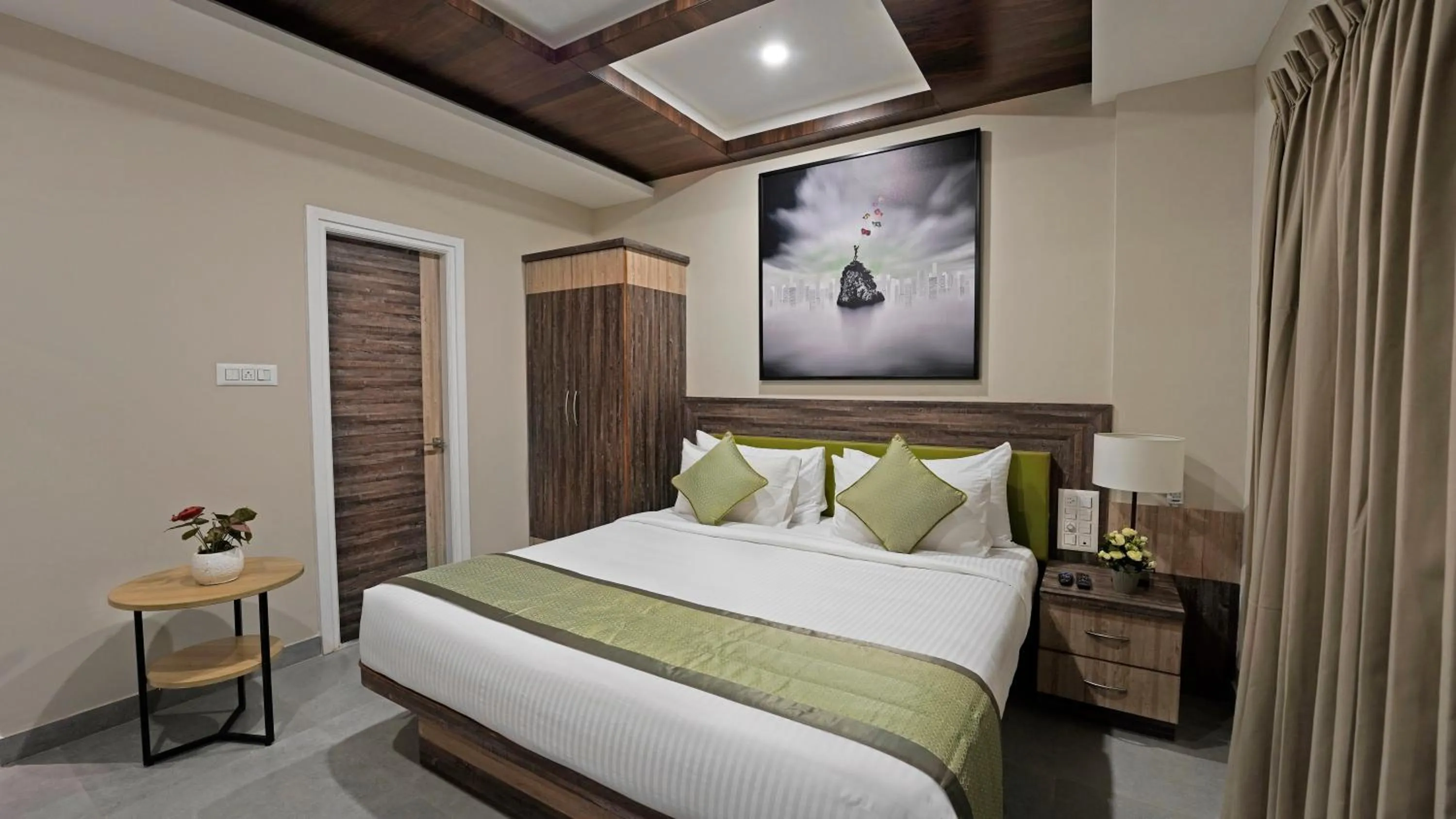 Bed in Click Hotel Biz - Bangalore Airport