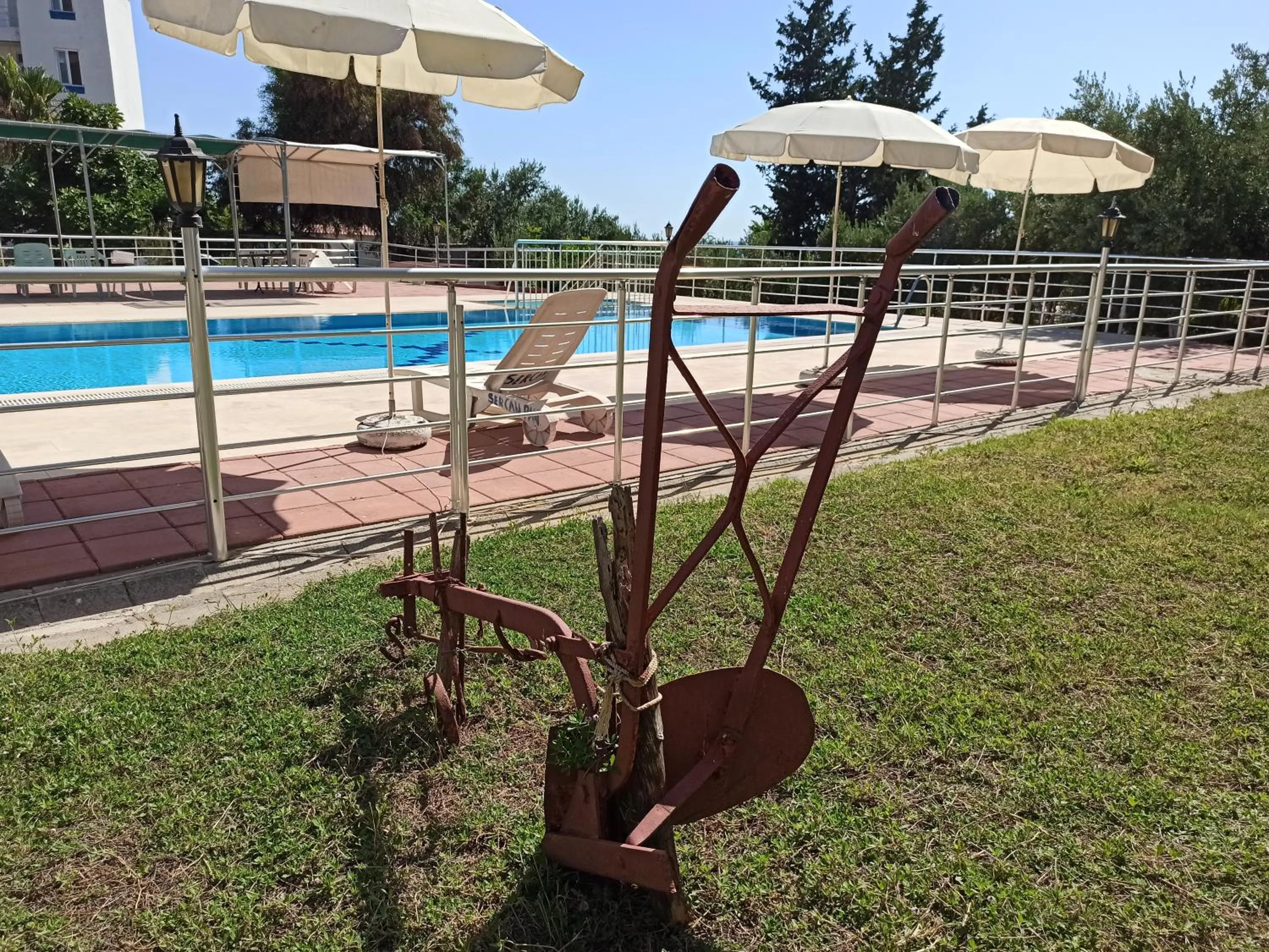 Pool view in Sercan Apart