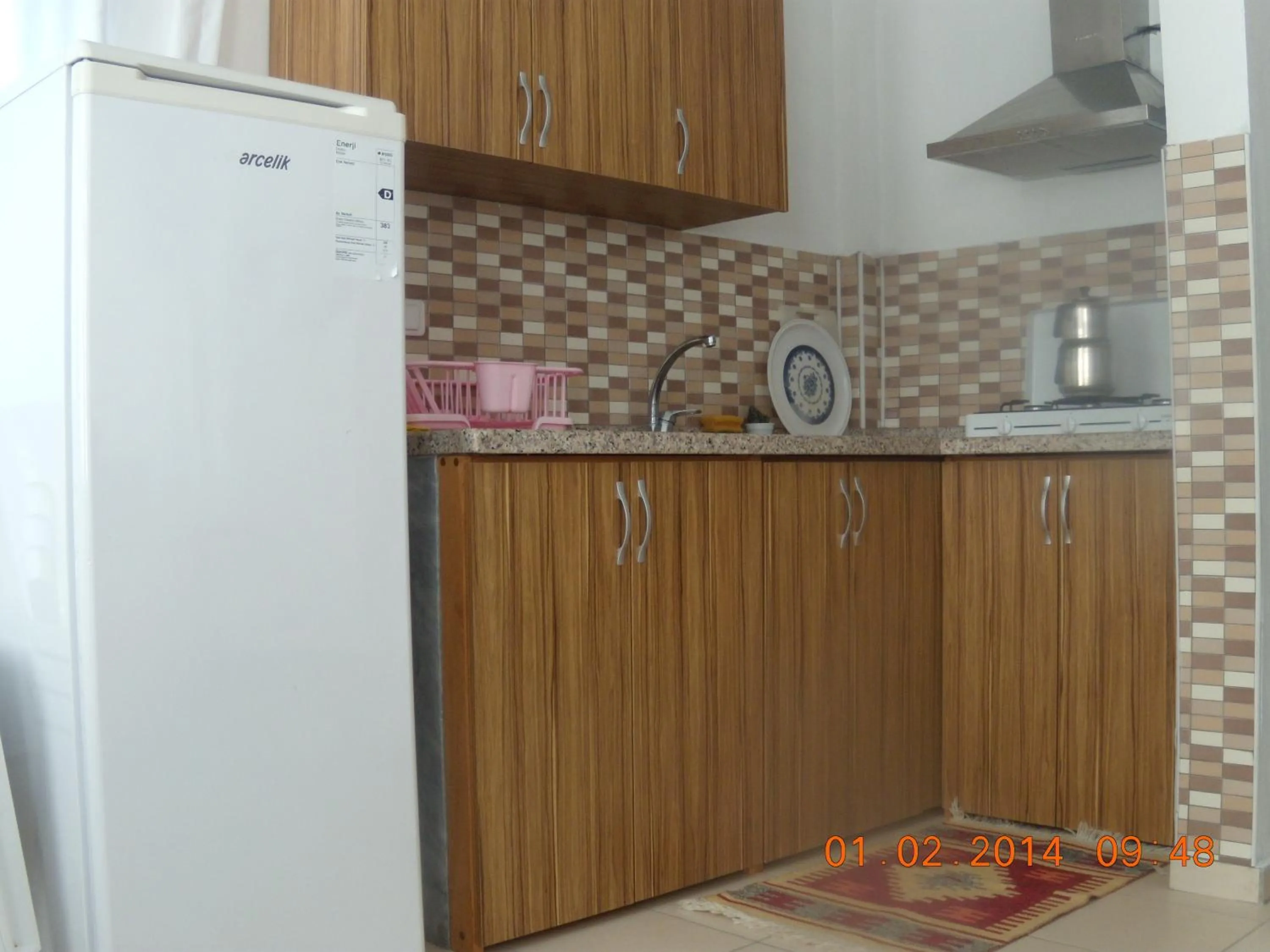 Kitchen or kitchenette in Sercan Apart