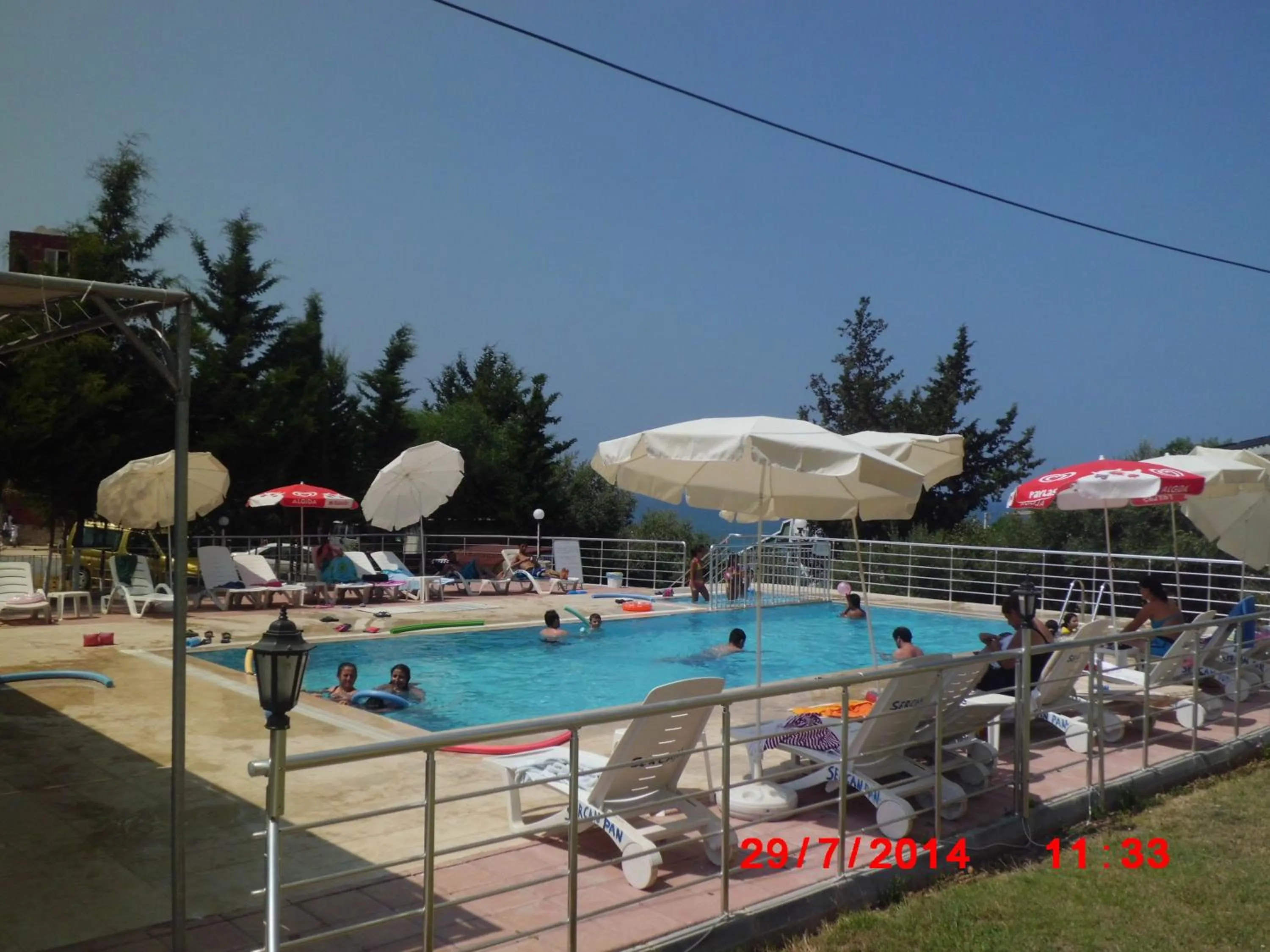 Pool view in Sercan Apart