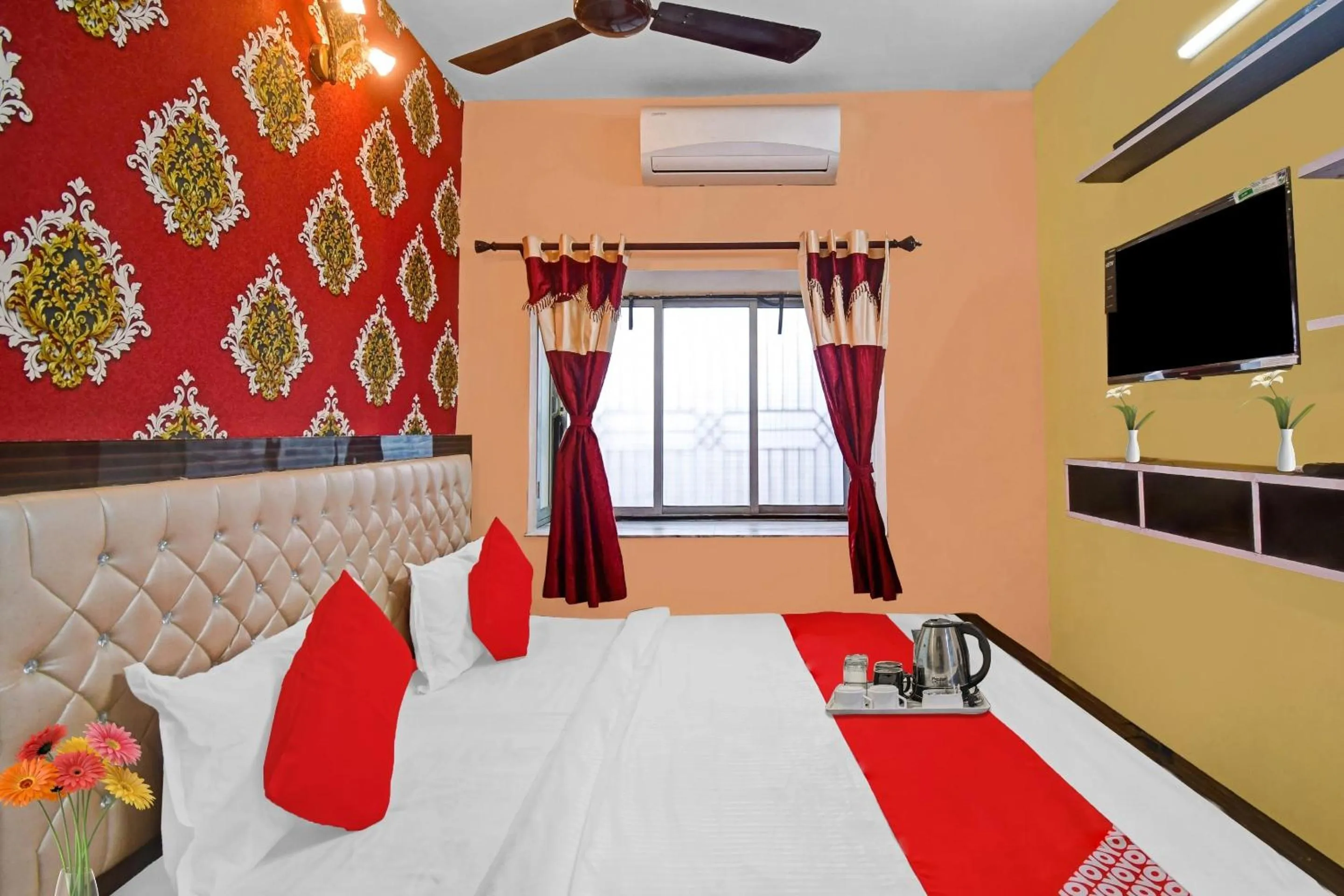 Bedroom, Bed in Hotel O Ankan Regency Near Acropolis Mall