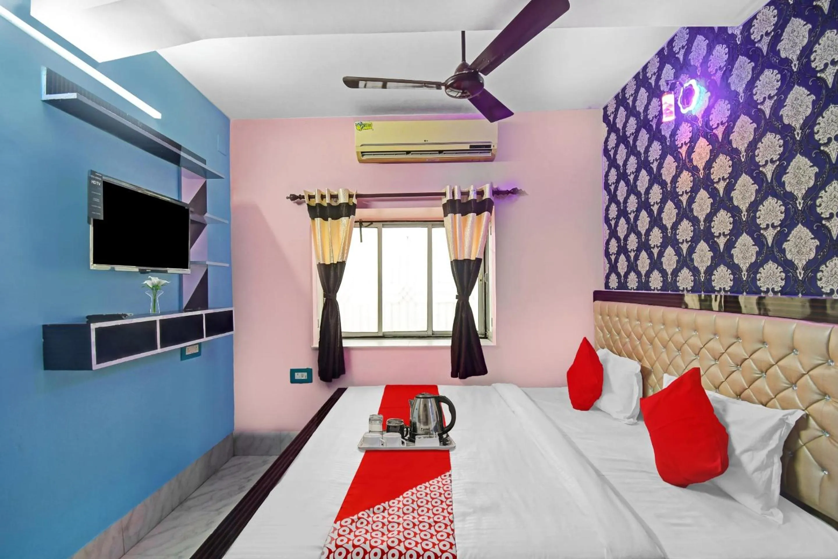 Bedroom, Bed in Hotel O Ankan Regency Near Acropolis Mall