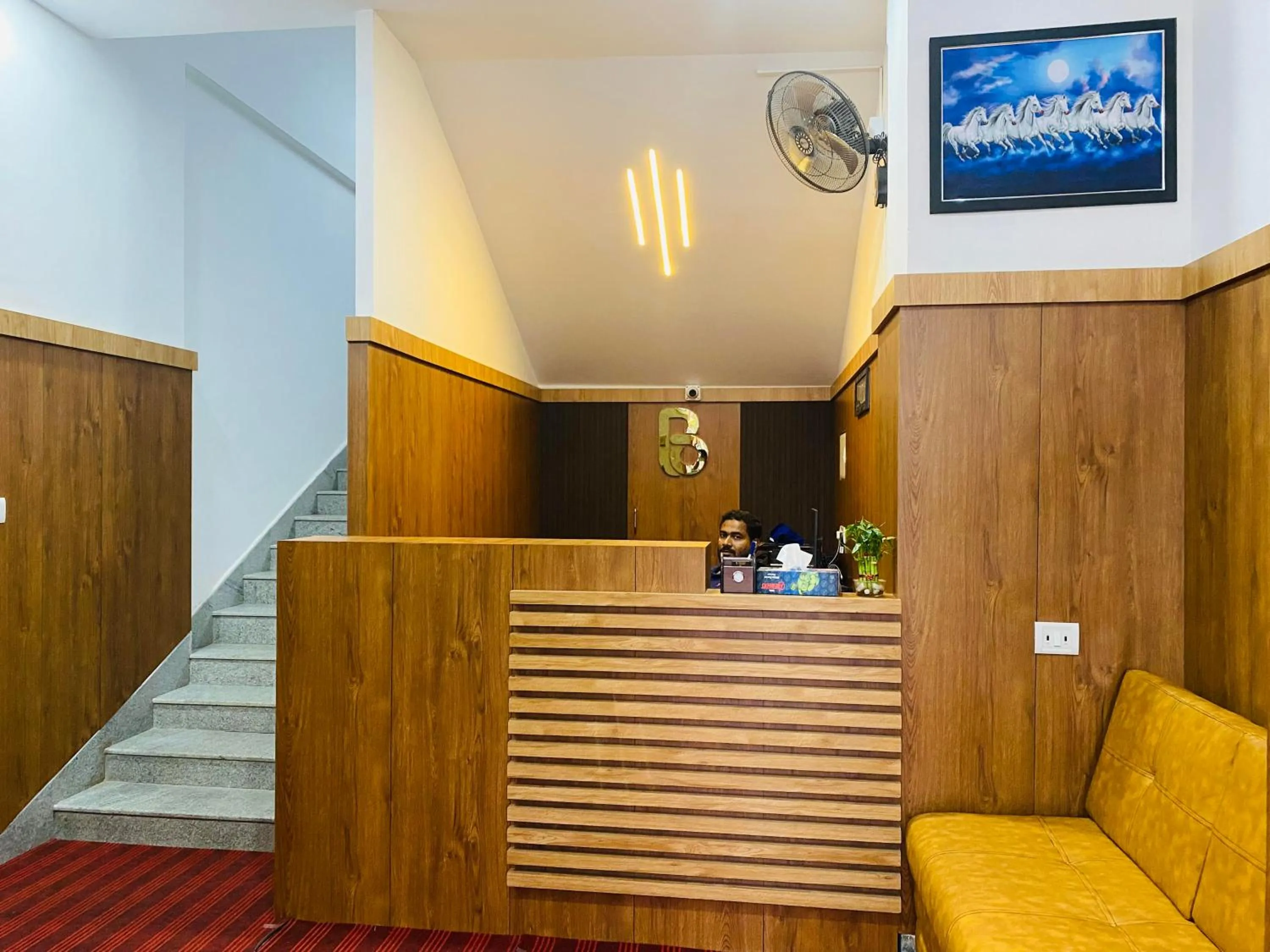 Seating area in B SIX HOTEL