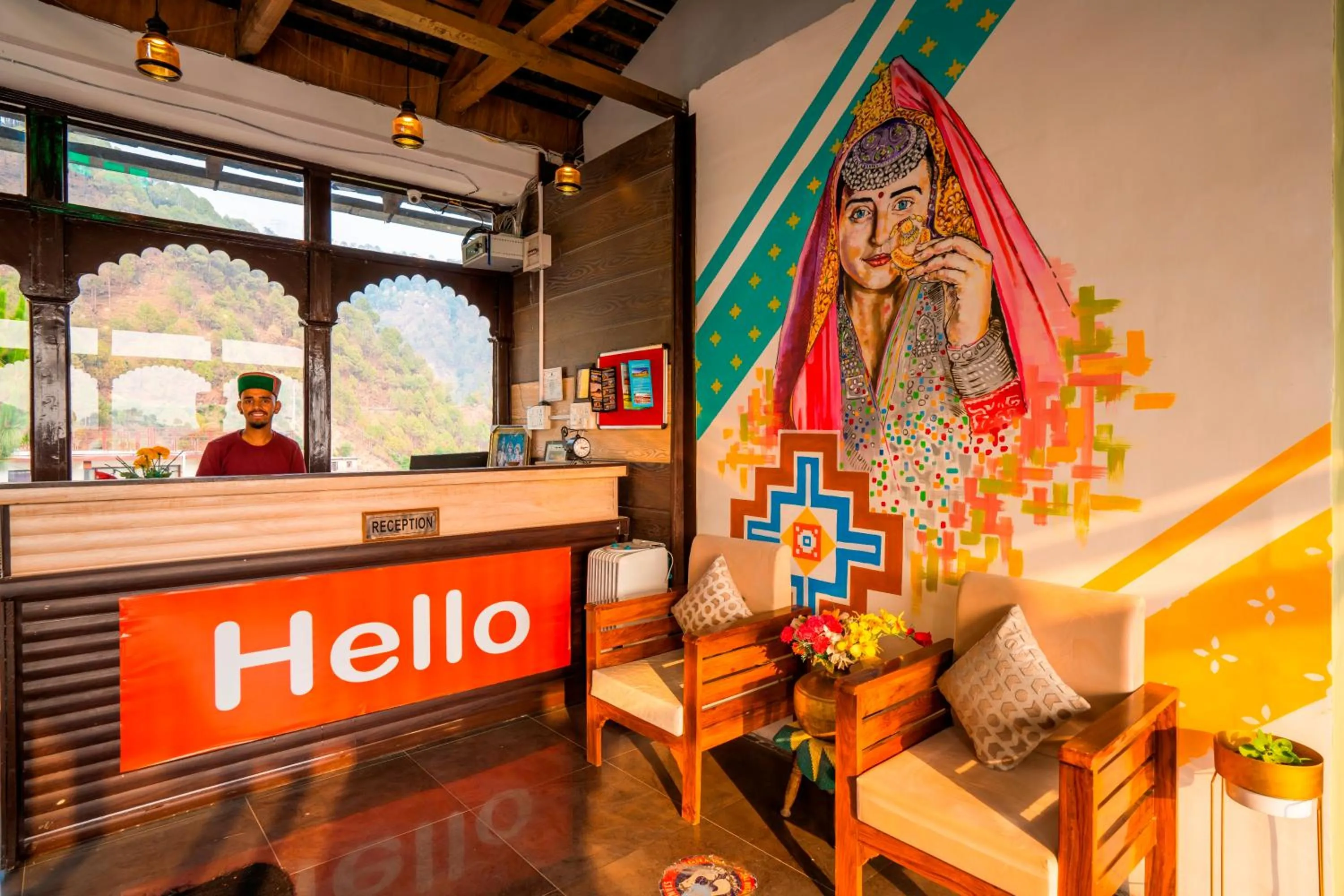 Lobby or reception in Zostel Banikhet, Dalhousie