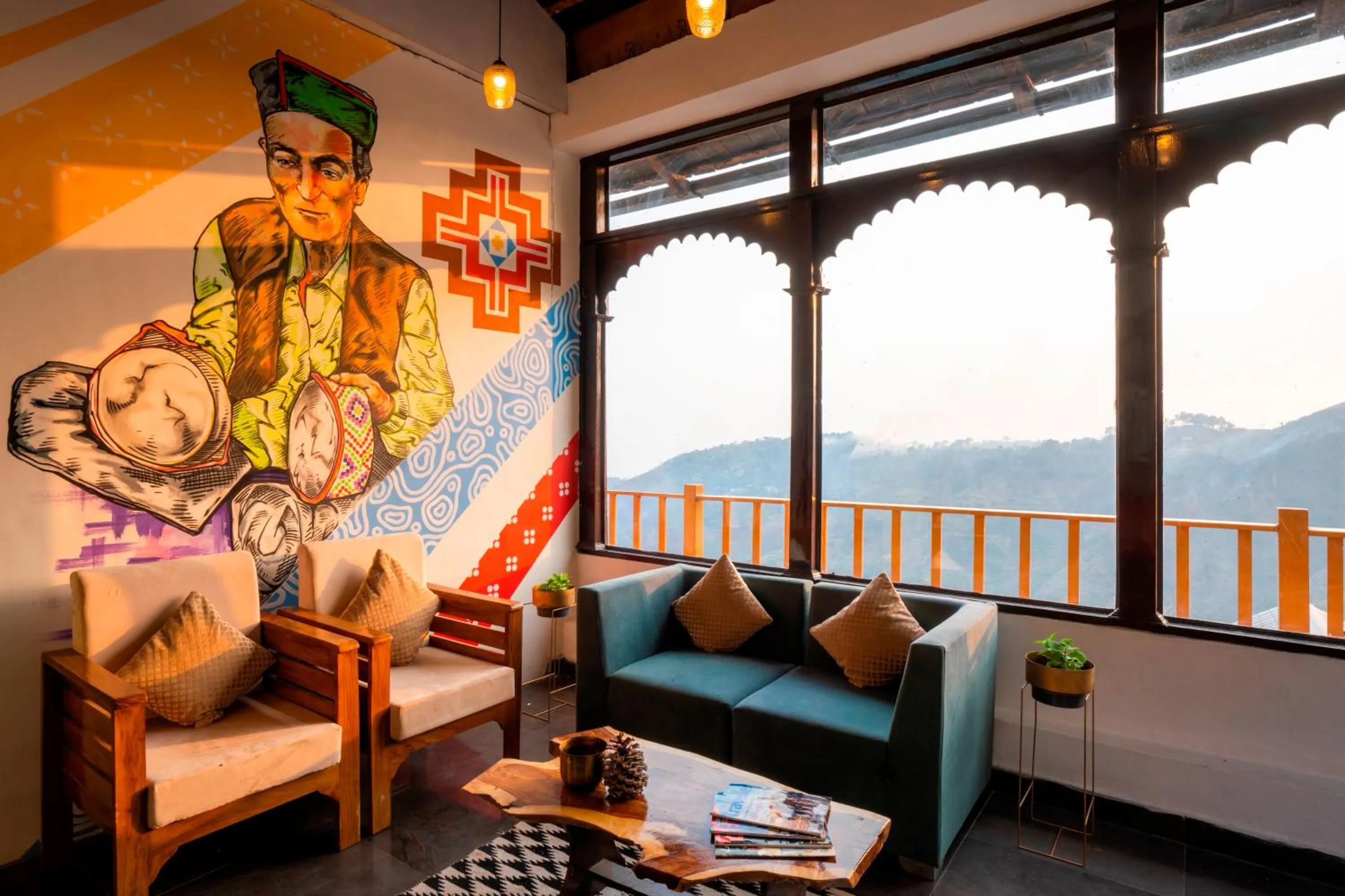 Natural landscape in Zostel Banikhet, Dalhousie