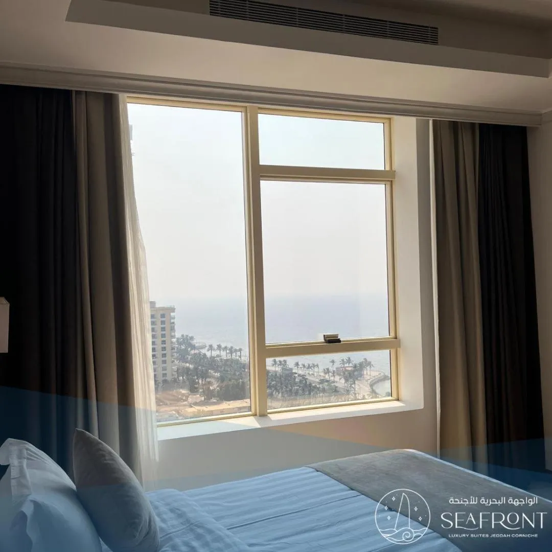 Bed in Seafront Luxury Suites Jeddah Corniche