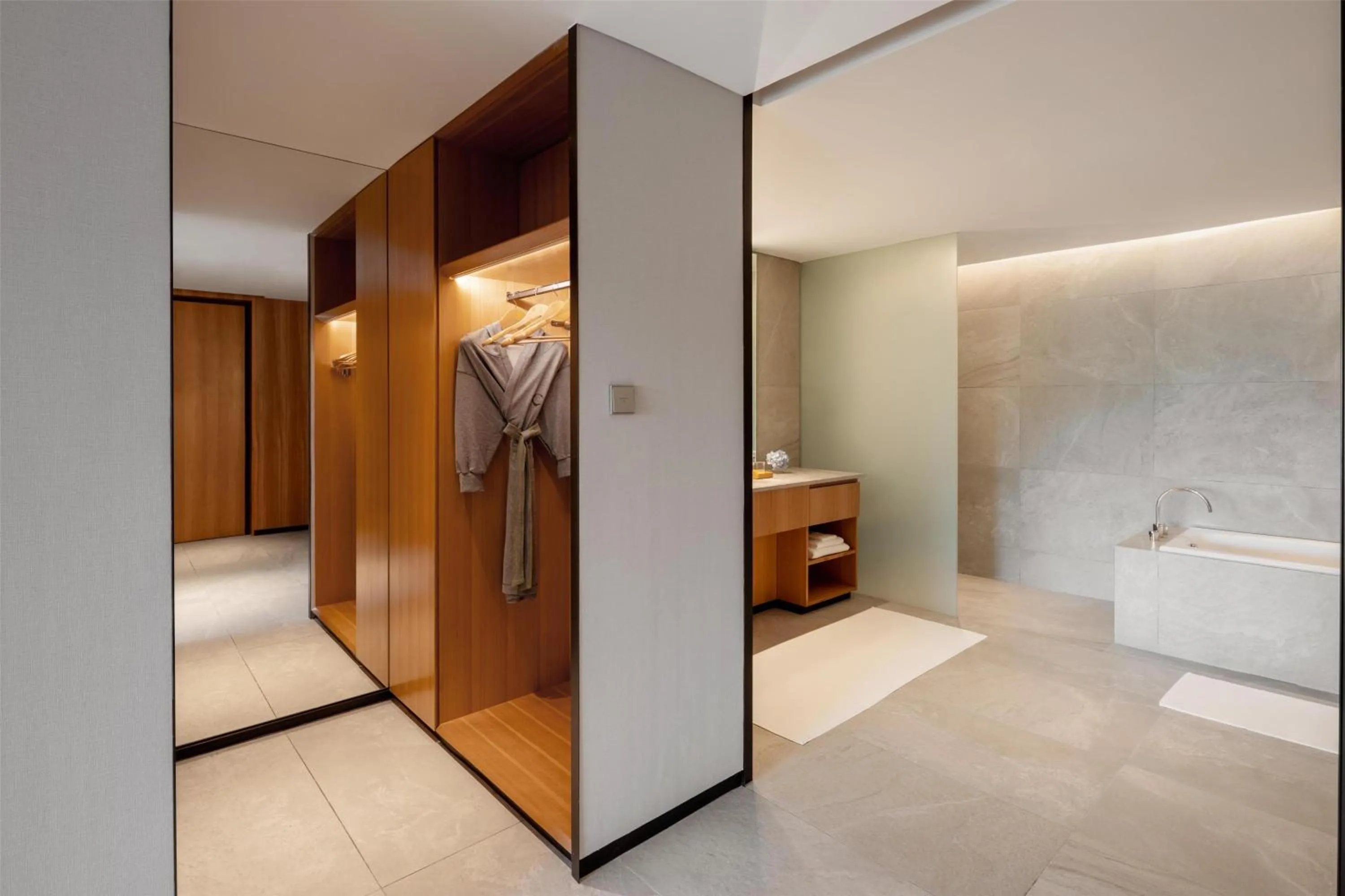 Bathroom, Bed in Hyatt Centric Kota Kinabalu