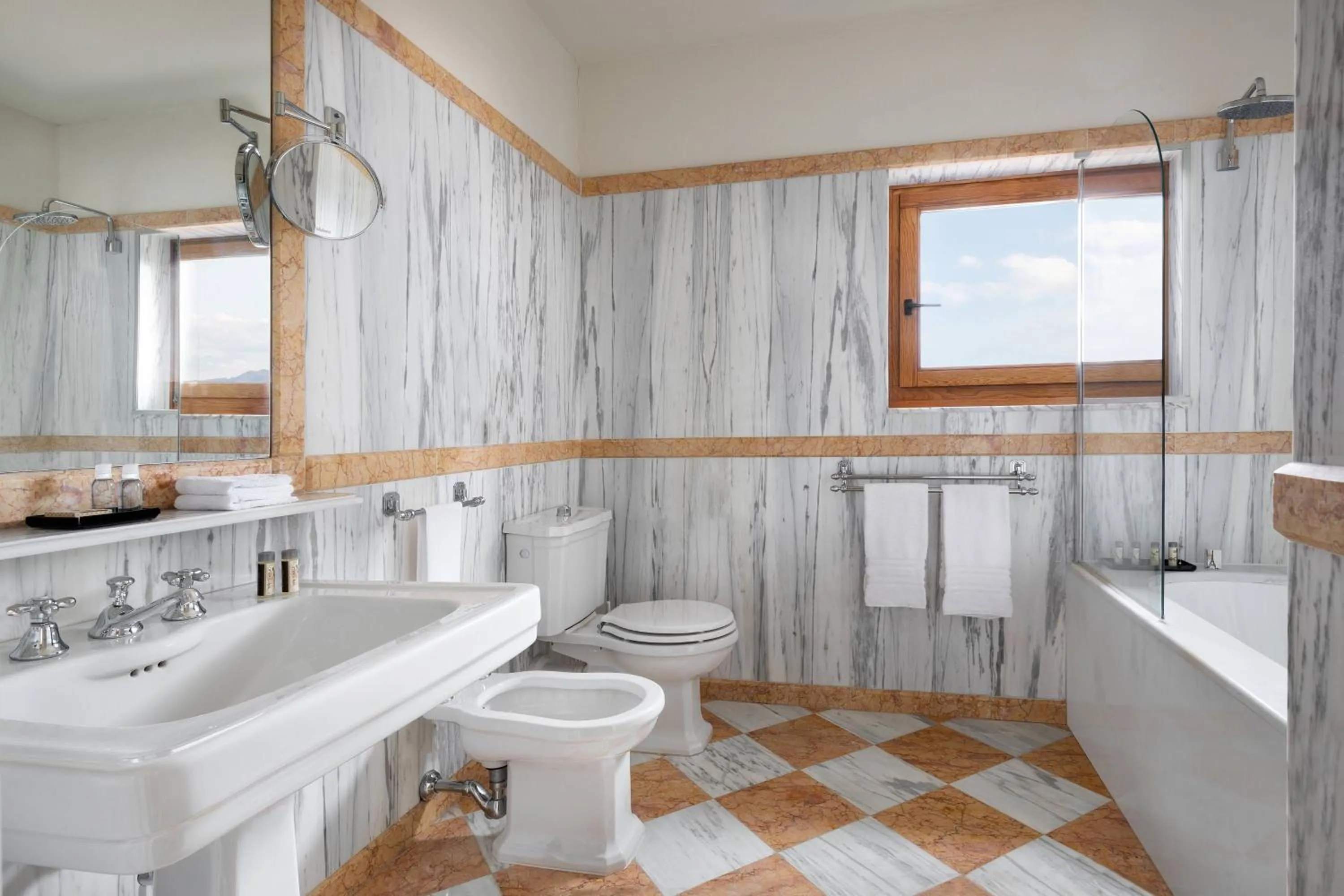 Bathroom in Renaissance Tuscany Il Ciocco Resort & Spa
