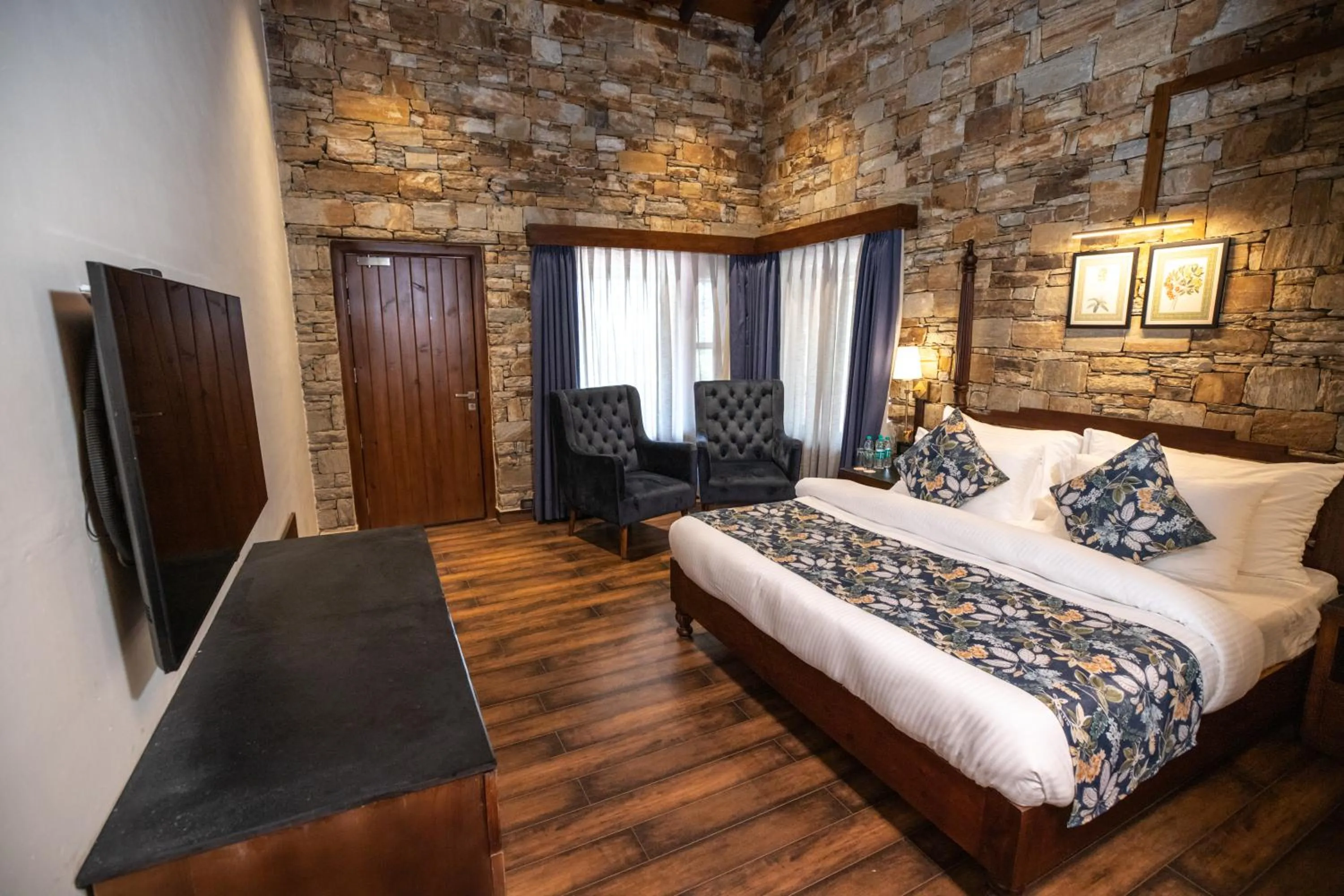 Bed in The Pear Orchard By Countryside