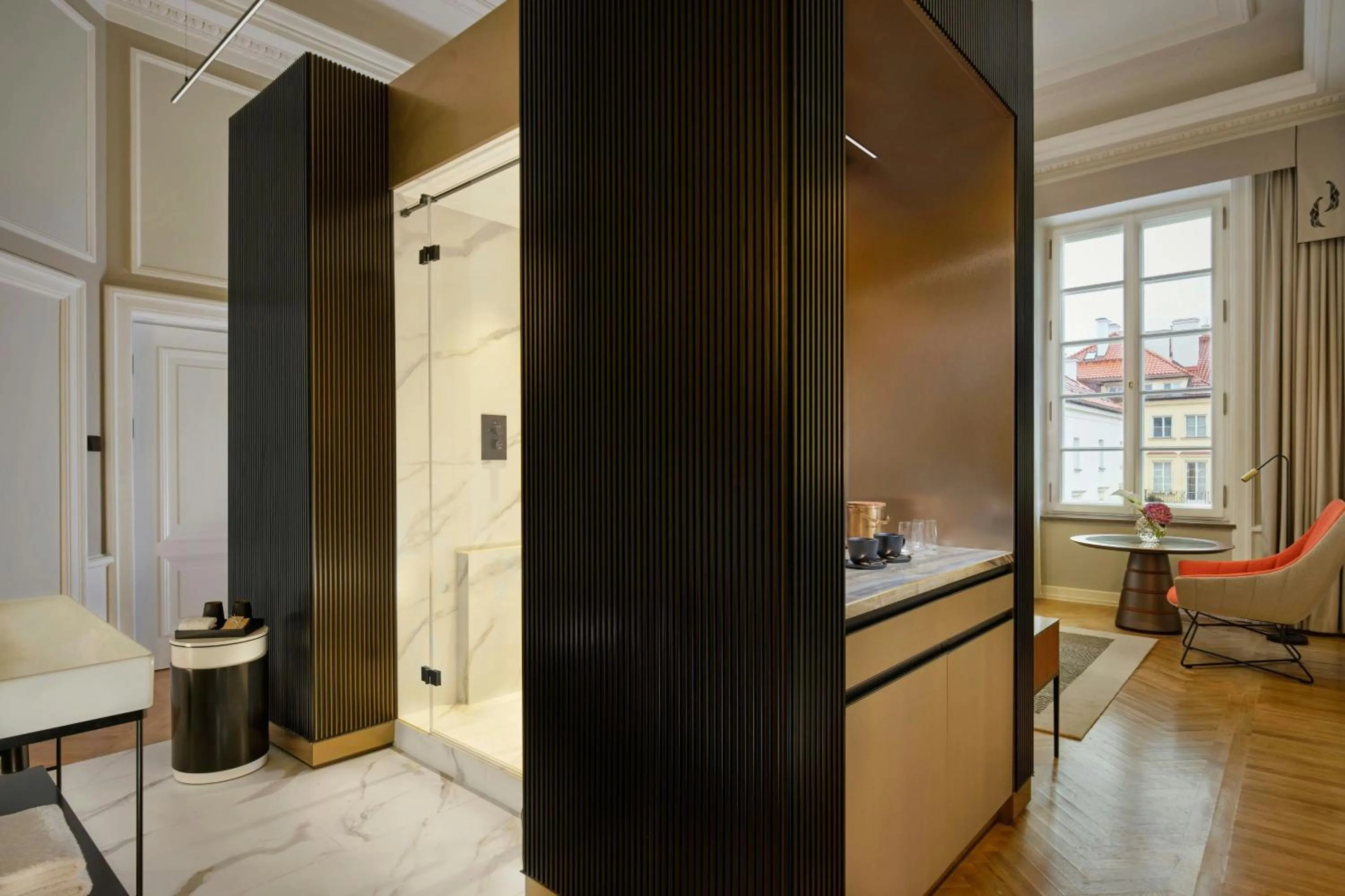 Bathroom, Bed in Hotel Verte, Warsaw, Autograph Collection