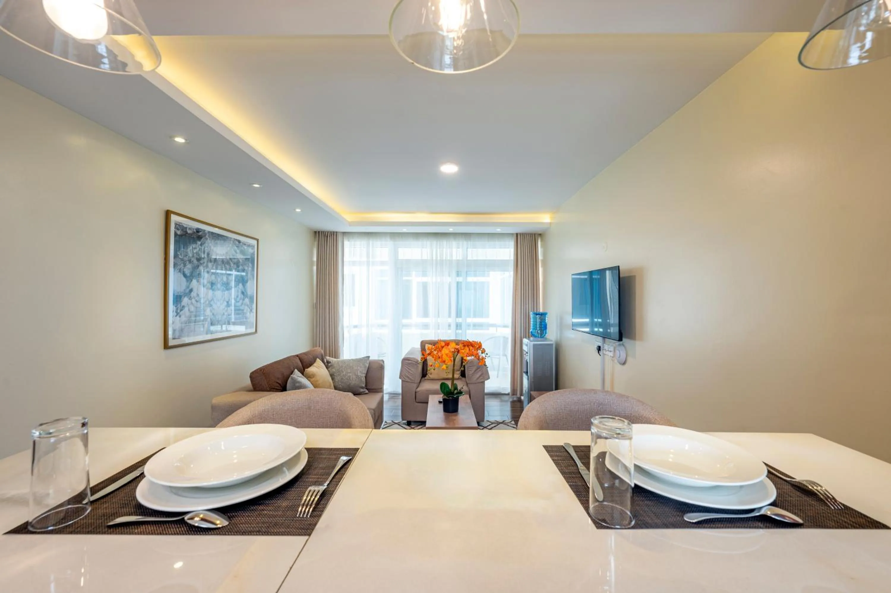 Dining area in Roma Court Serviced Apartments