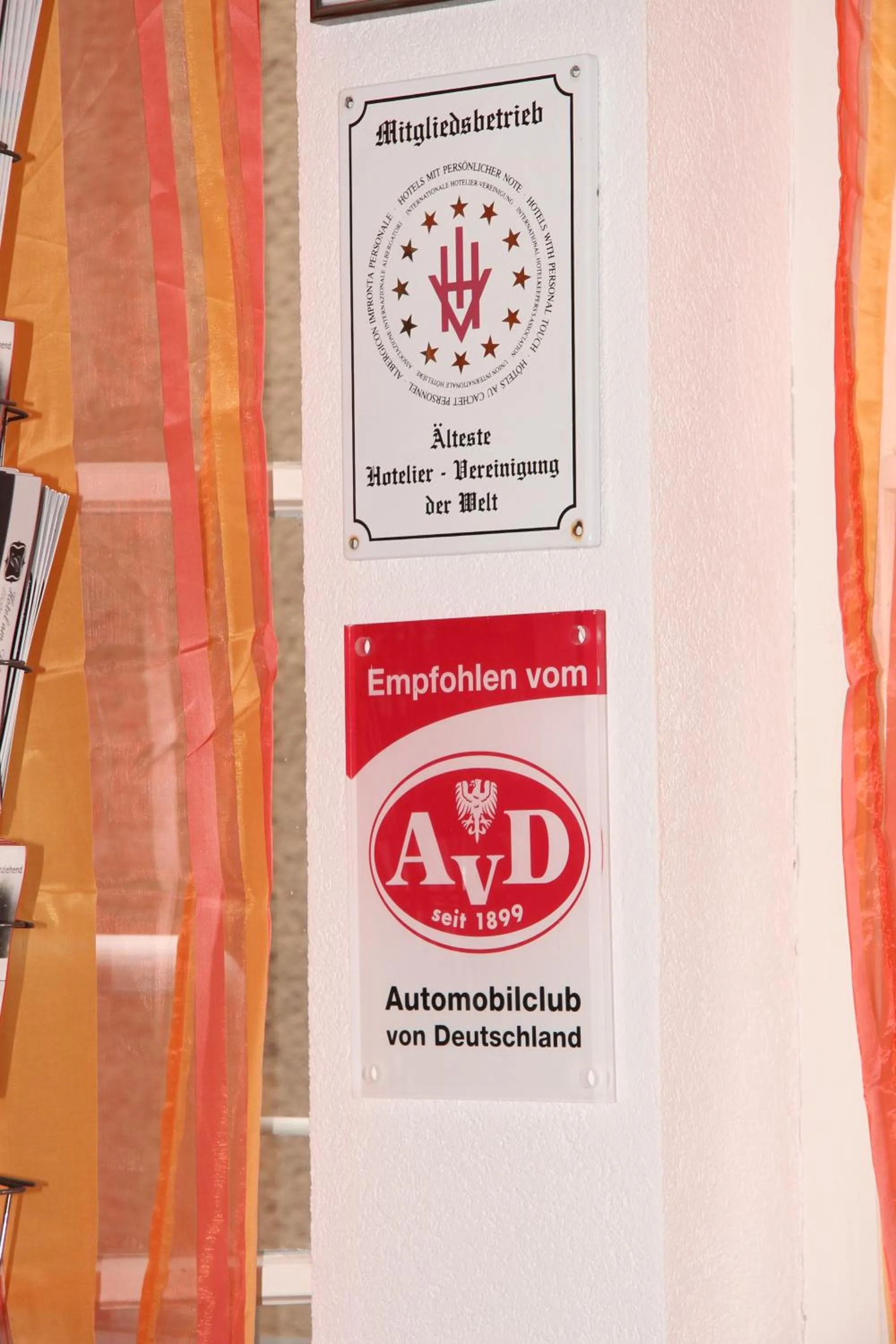 Certificate/Award in Hotel am Schloss Neuenstein