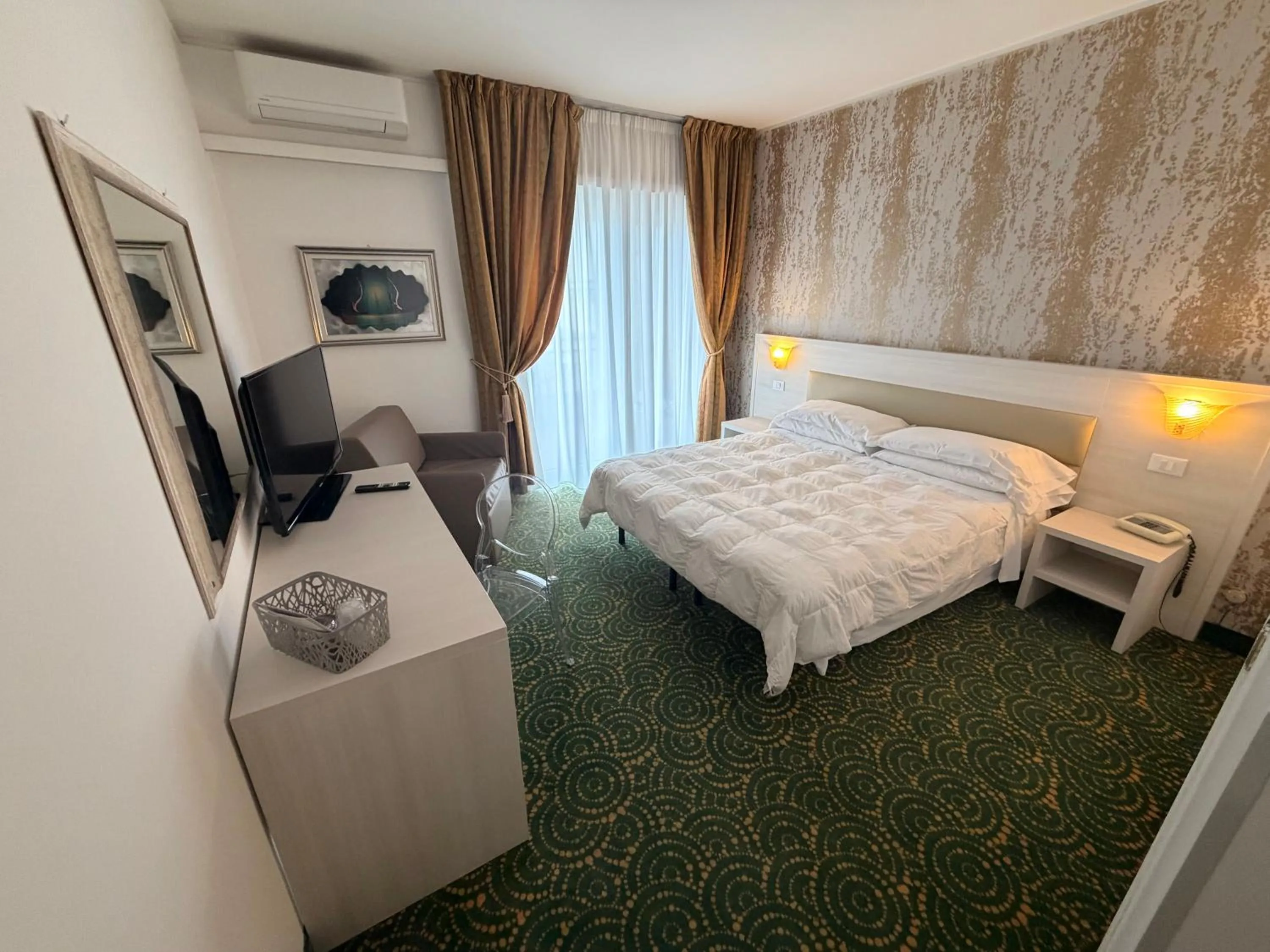 Bed in Hotel Principe