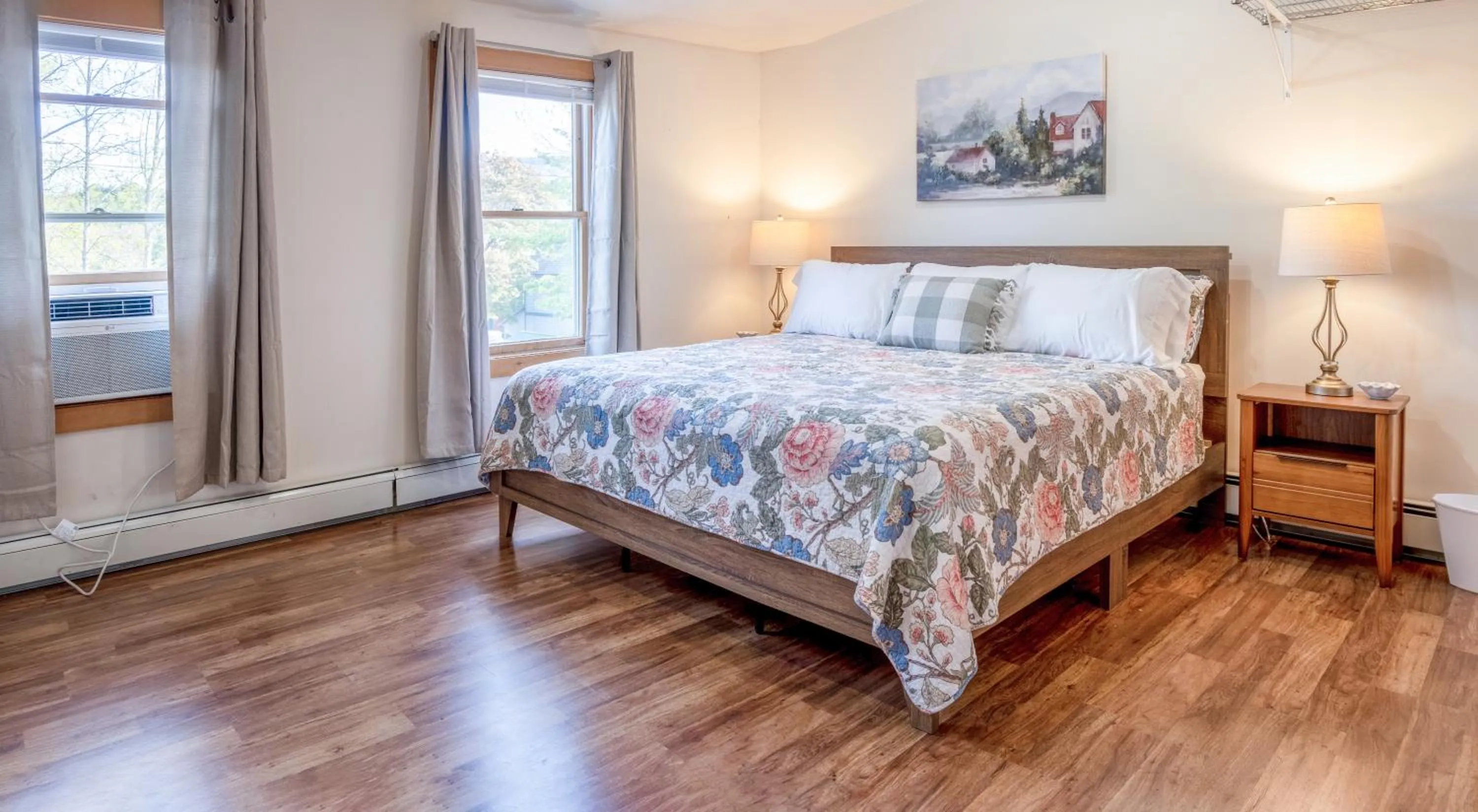 Bed in Downtown Apartments in Bar Harbor