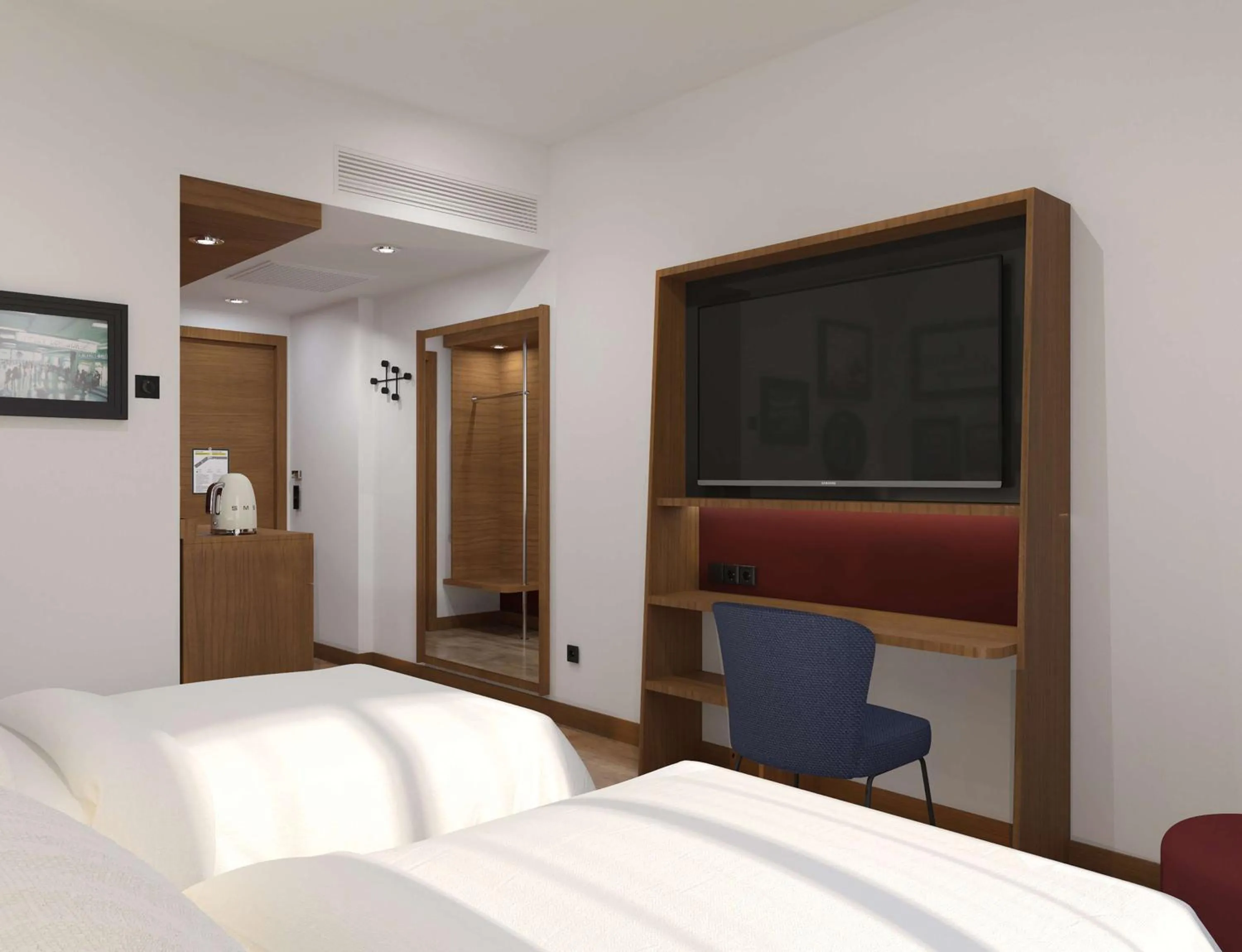 Bedroom, Bed in Hampton By Hilton Istanbul Airport, Arnavutkoy