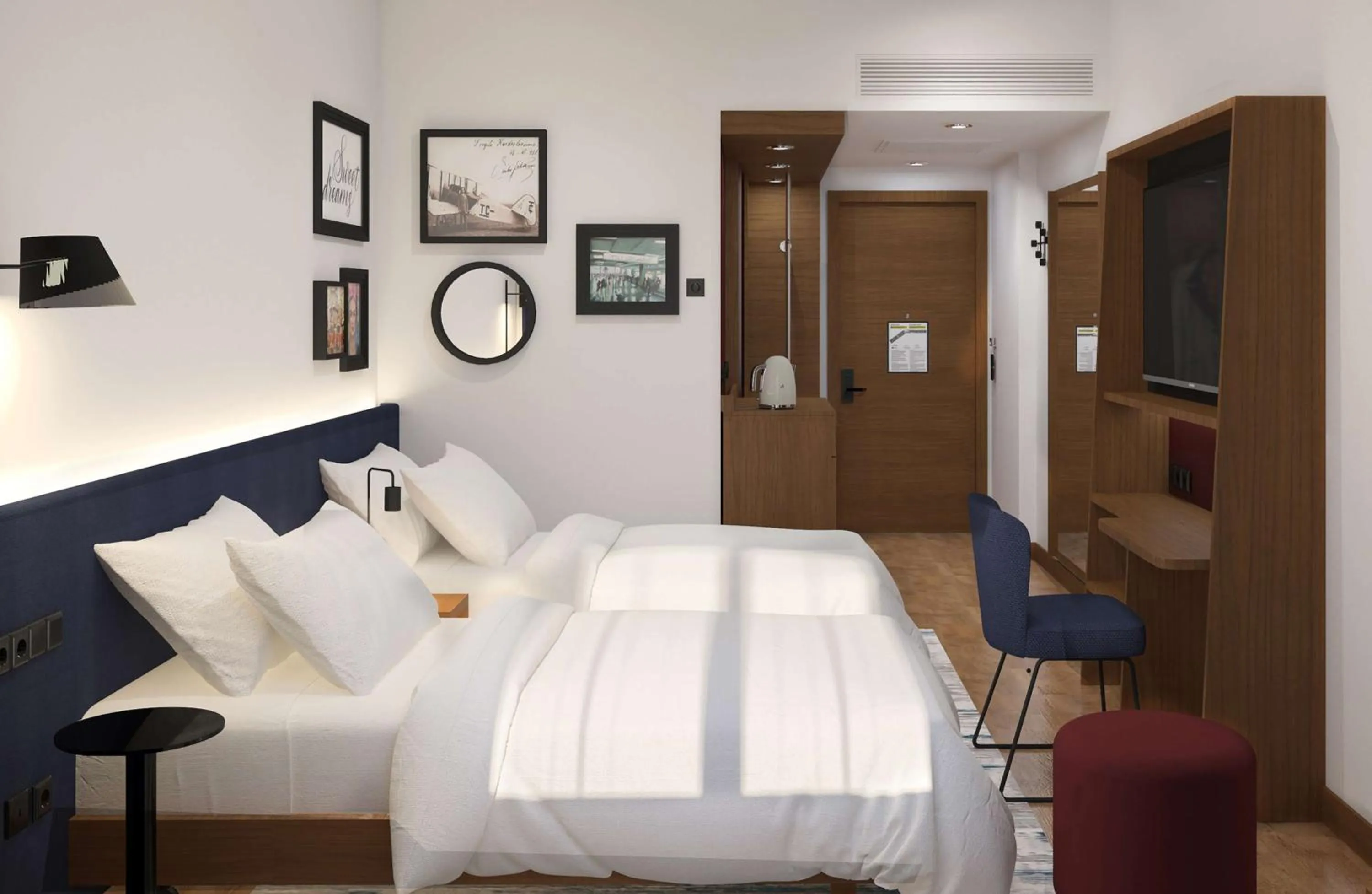 Bedroom, Bed in Hampton By Hilton Istanbul Airport, Arnavutkoy