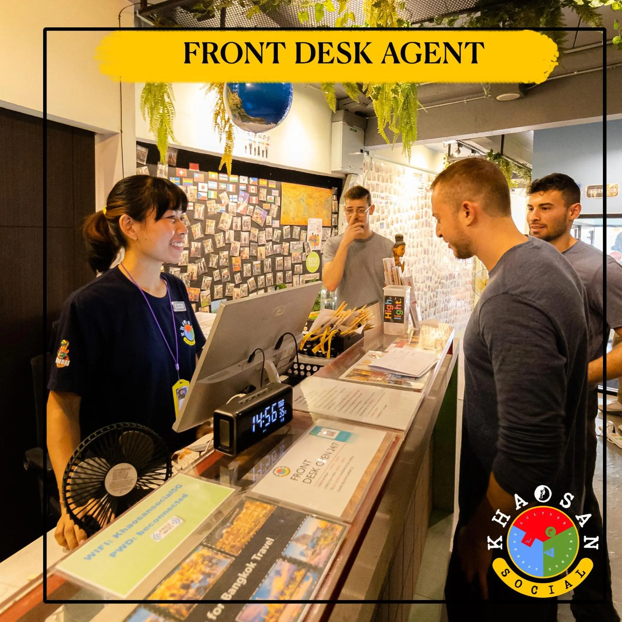 Lobby or reception in Khao San Social Capsule Hostel