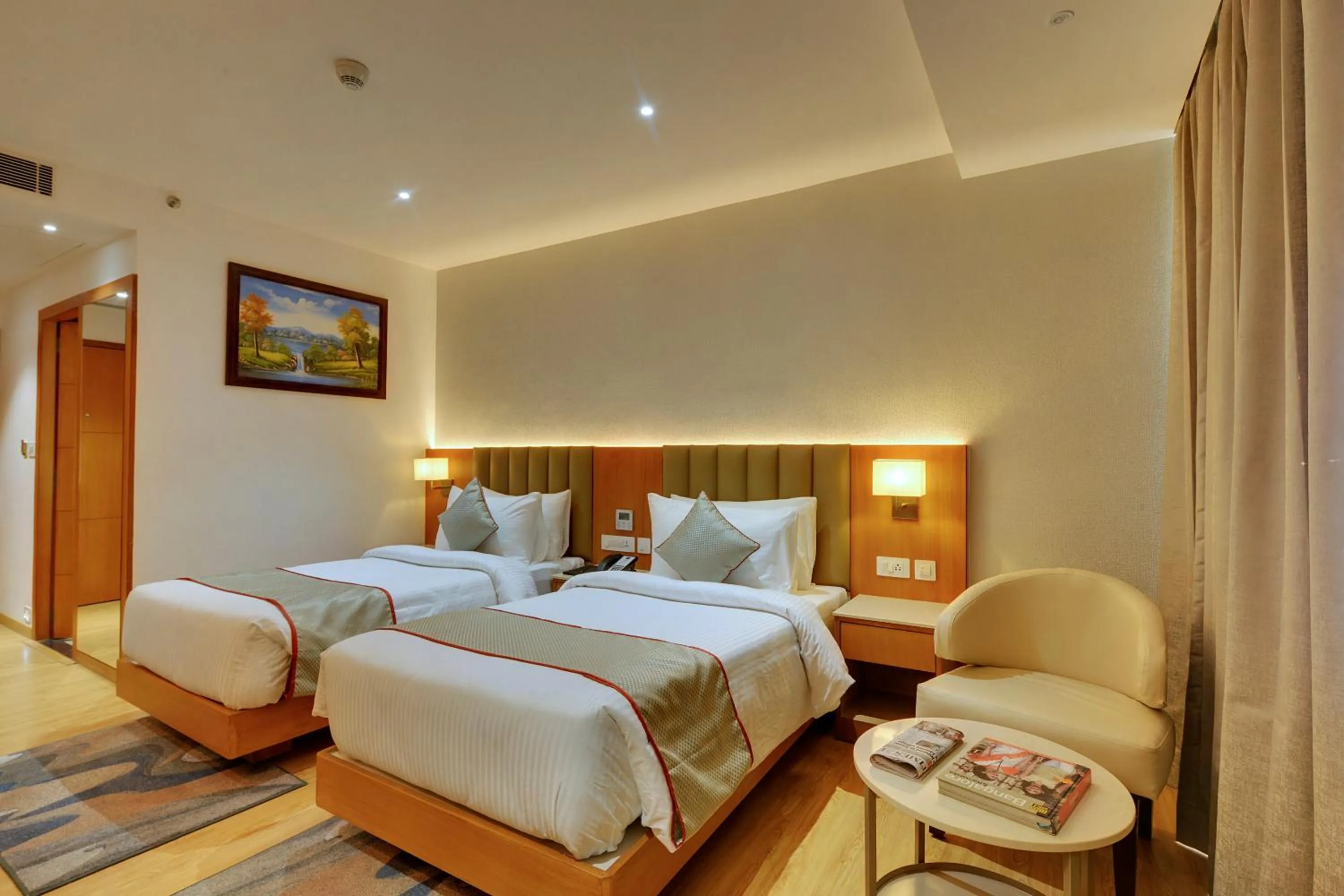 Bed in Clarion Hotel Bangalore