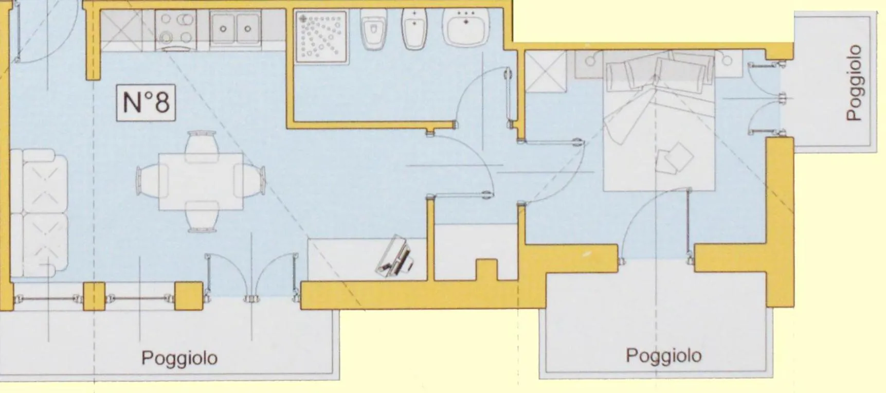 Floor plan in Casa Azzurra