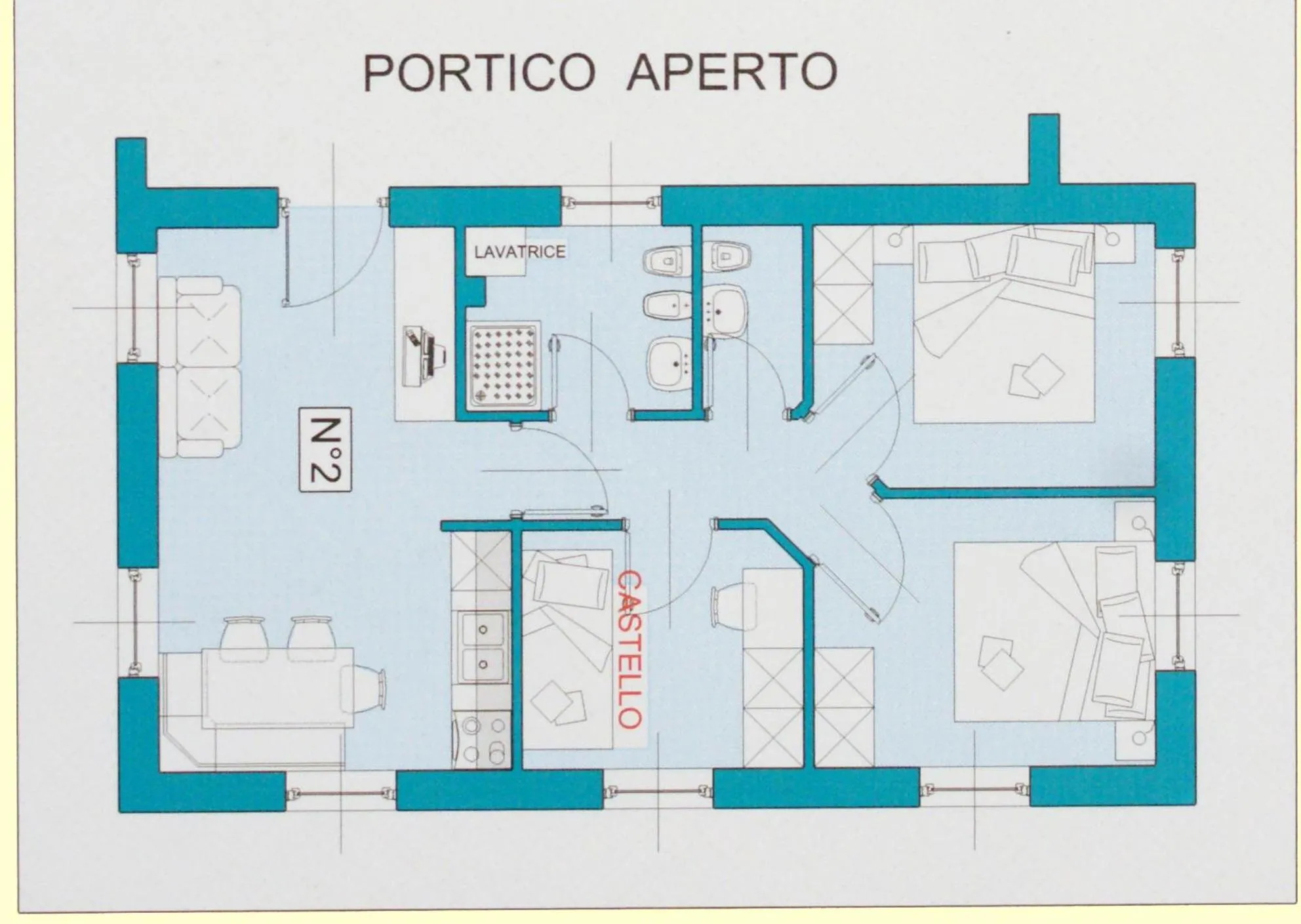 Floor plan in Casa Azzurra