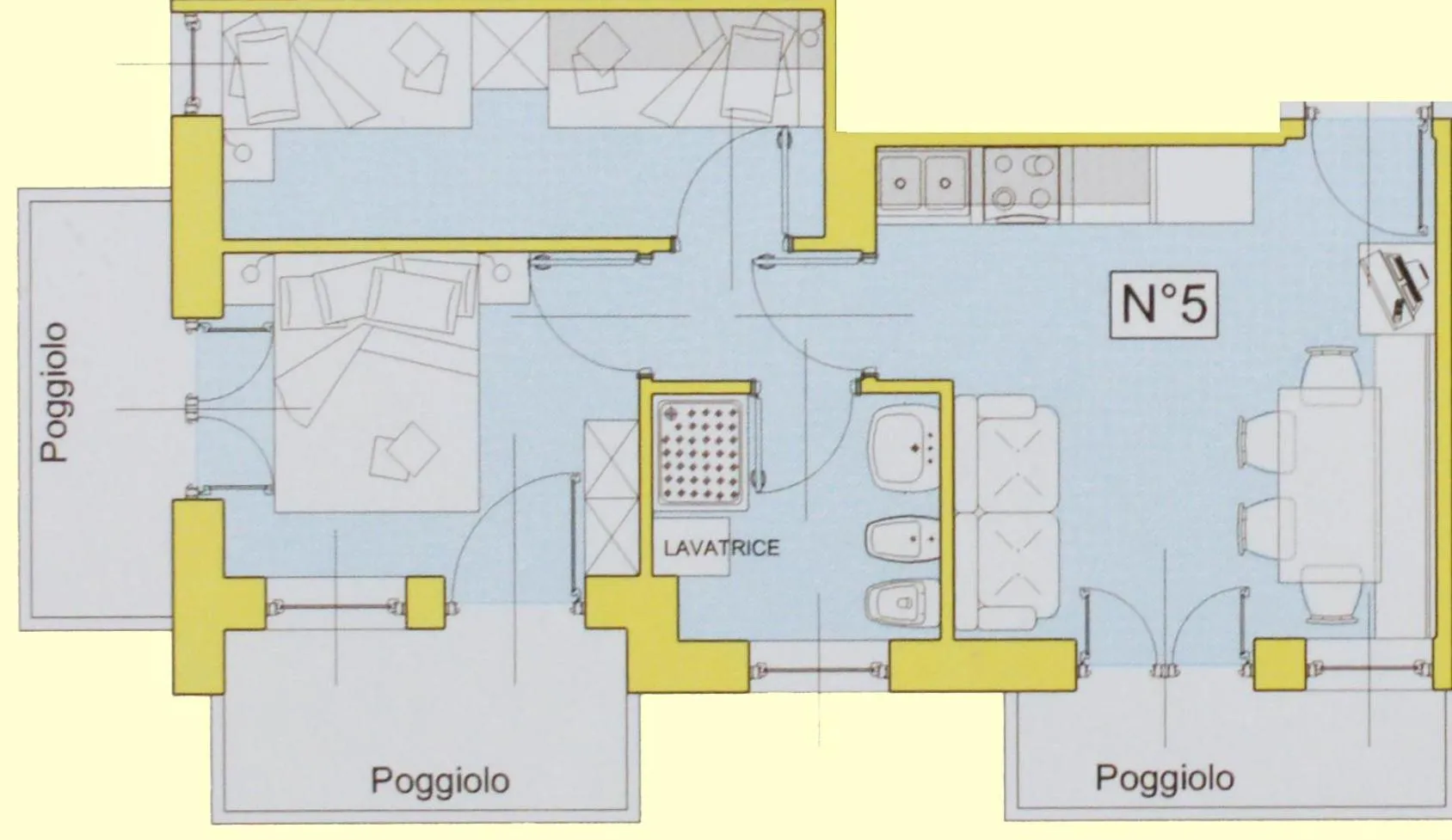 Floor plan in Casa Azzurra