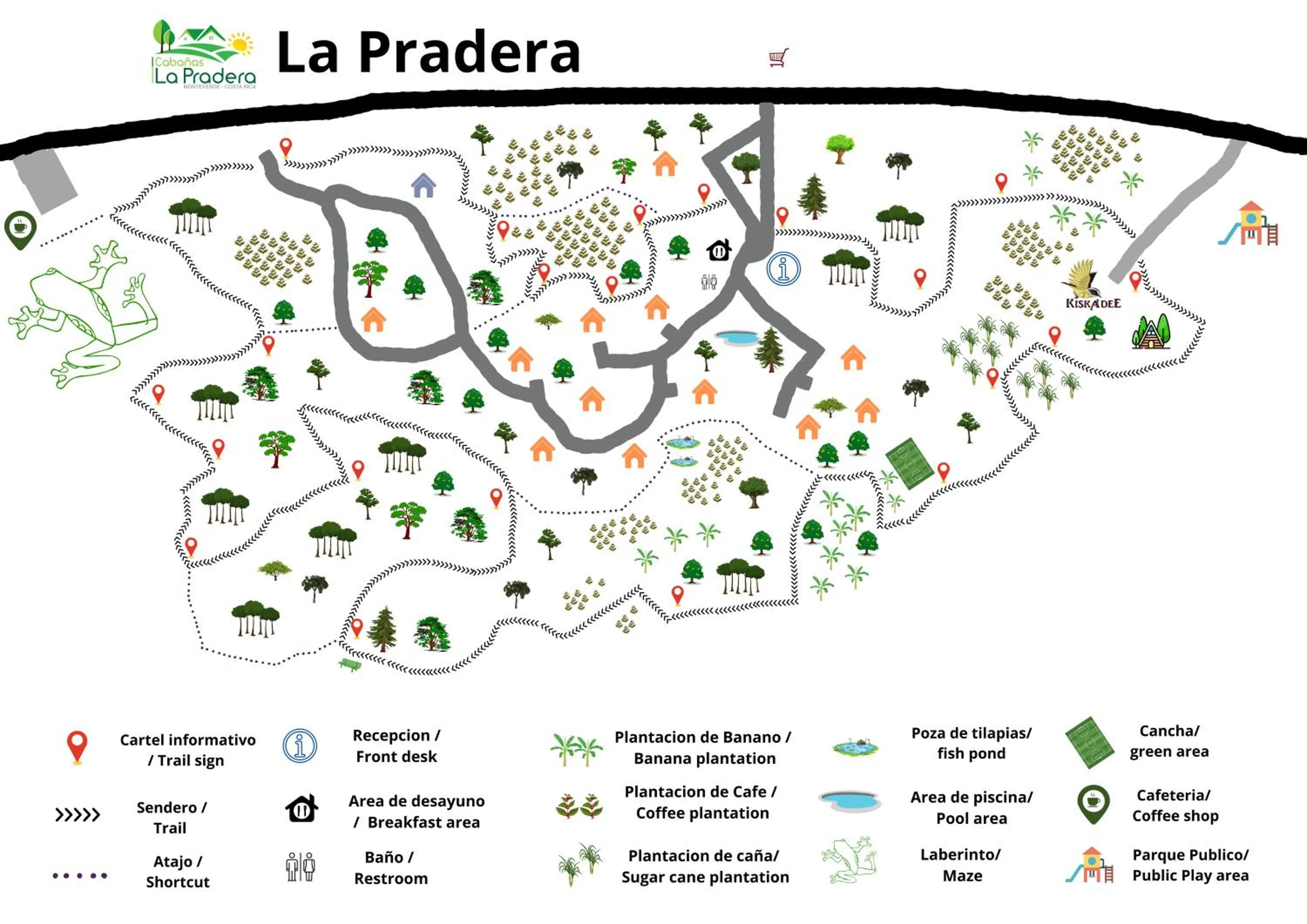 Garden in Cabañas La Pradera