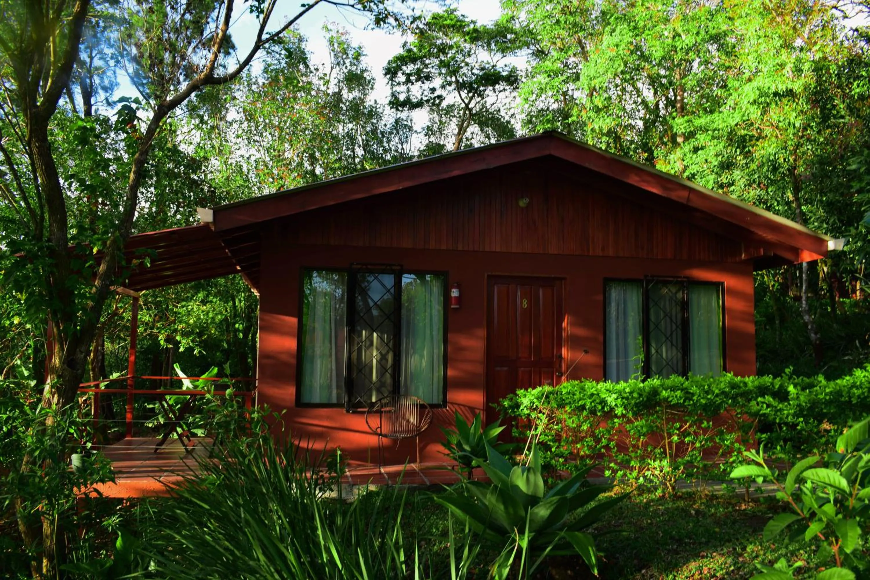 Garden view in Cabañas La Pradera