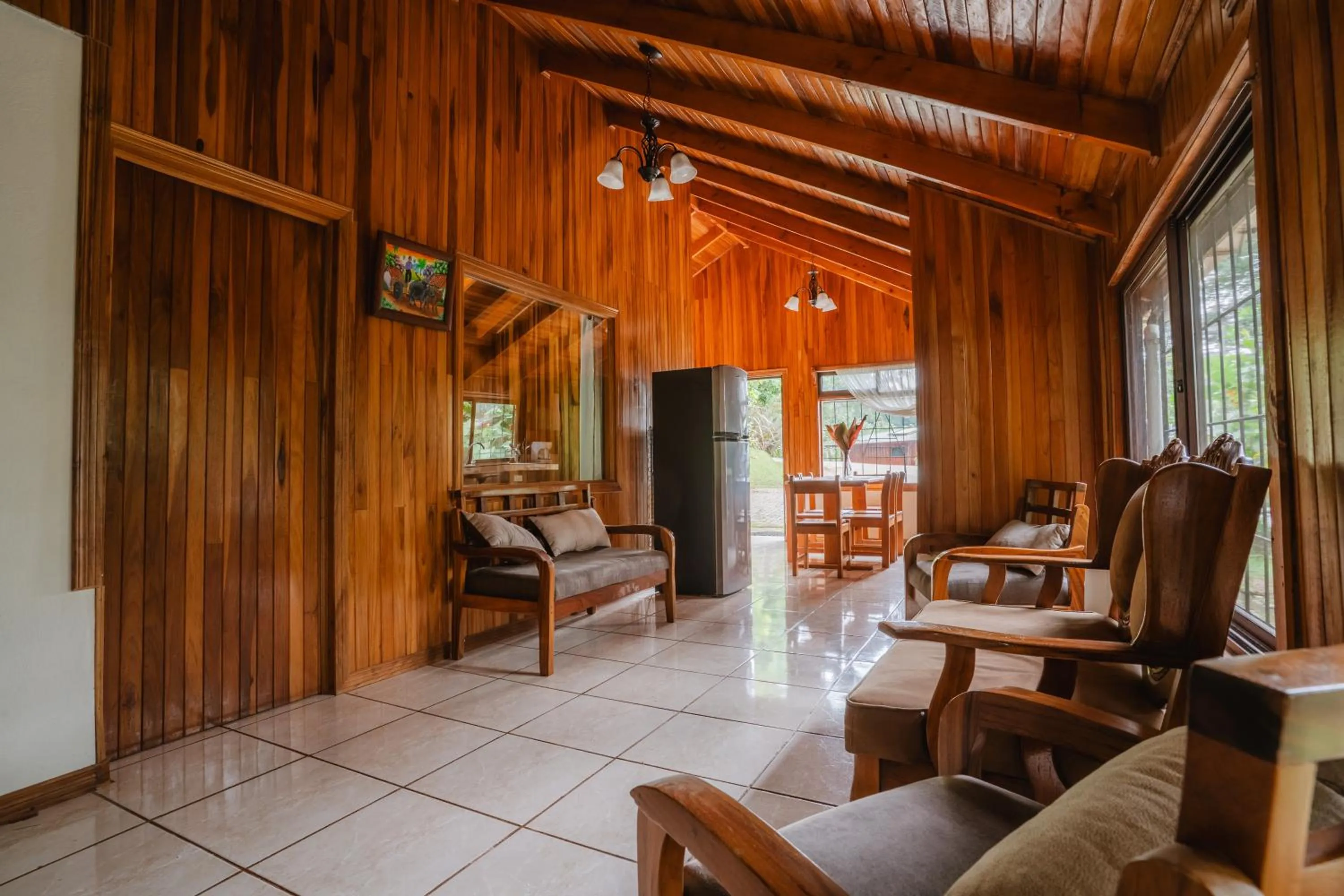 kitchen in Cabañas La Pradera
