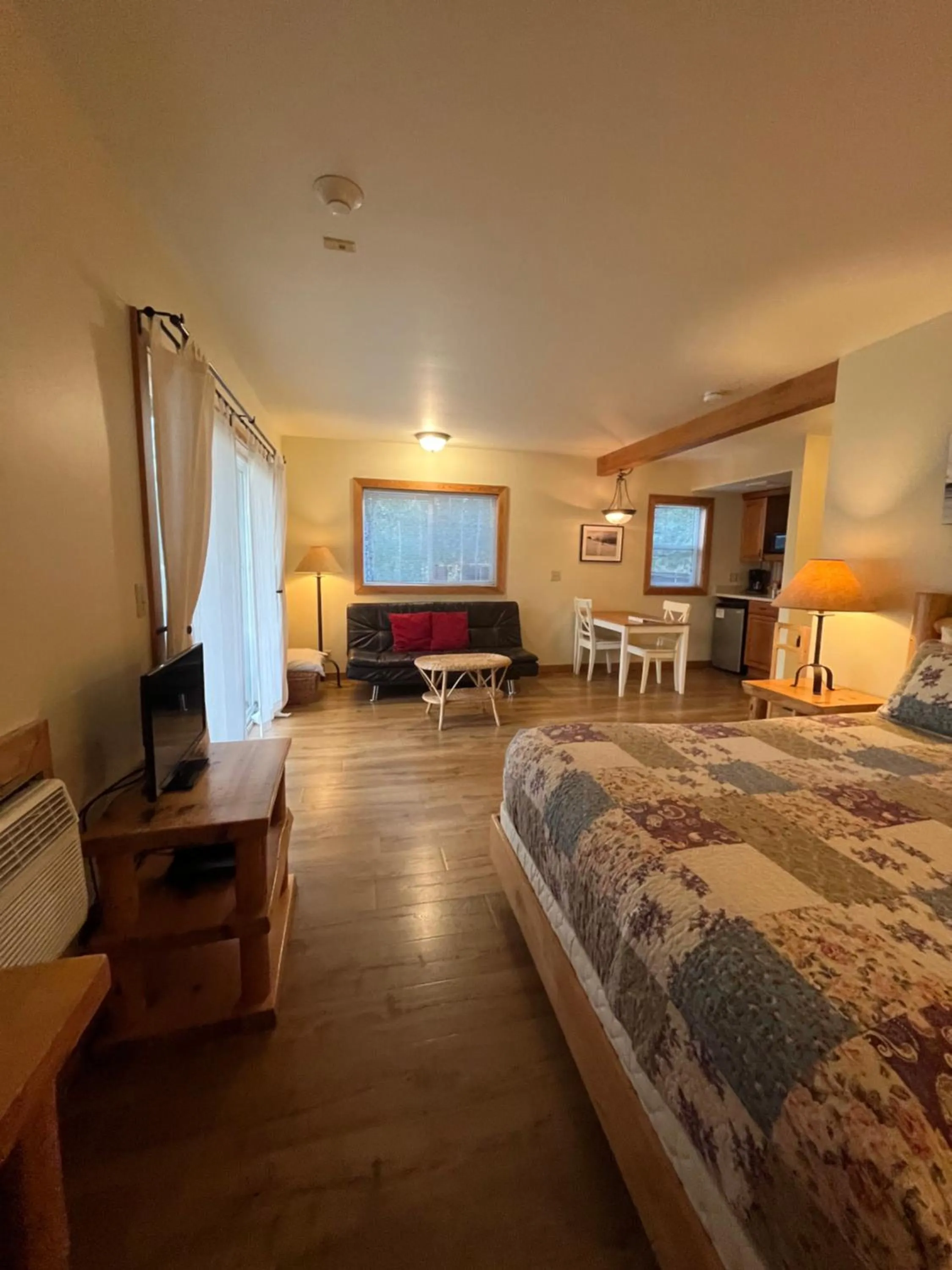 Bed in River Run Inn